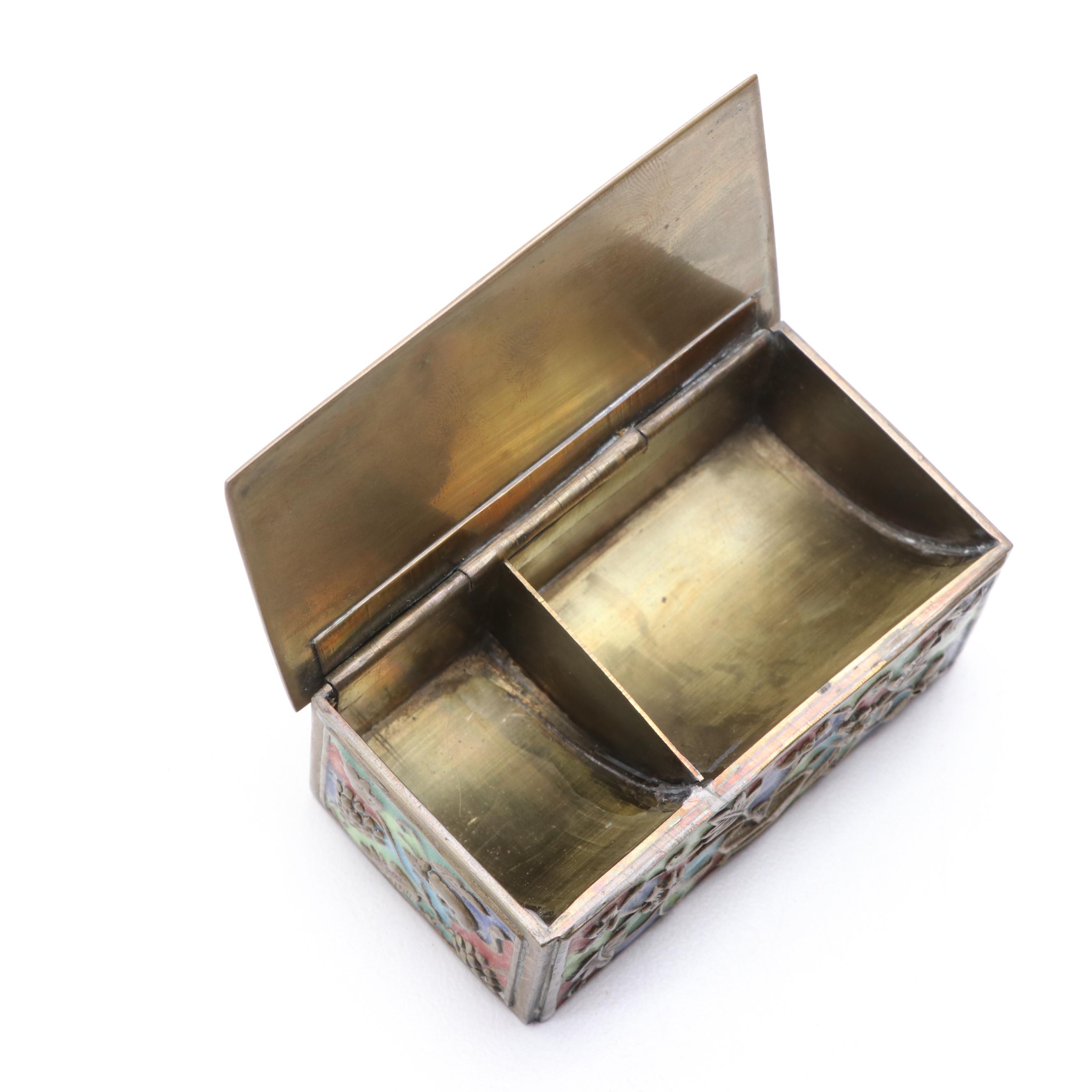 Canton Enamel Stamp Boxes, Early to Mid-20th Century