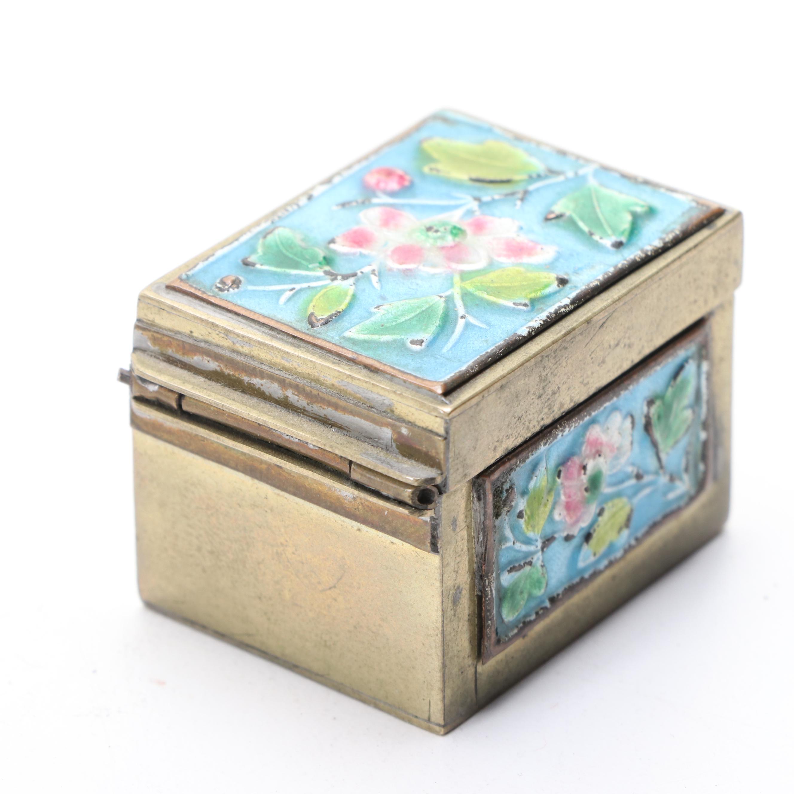 Canton Enamel Stamp Boxes, Early to Mid-20th Century