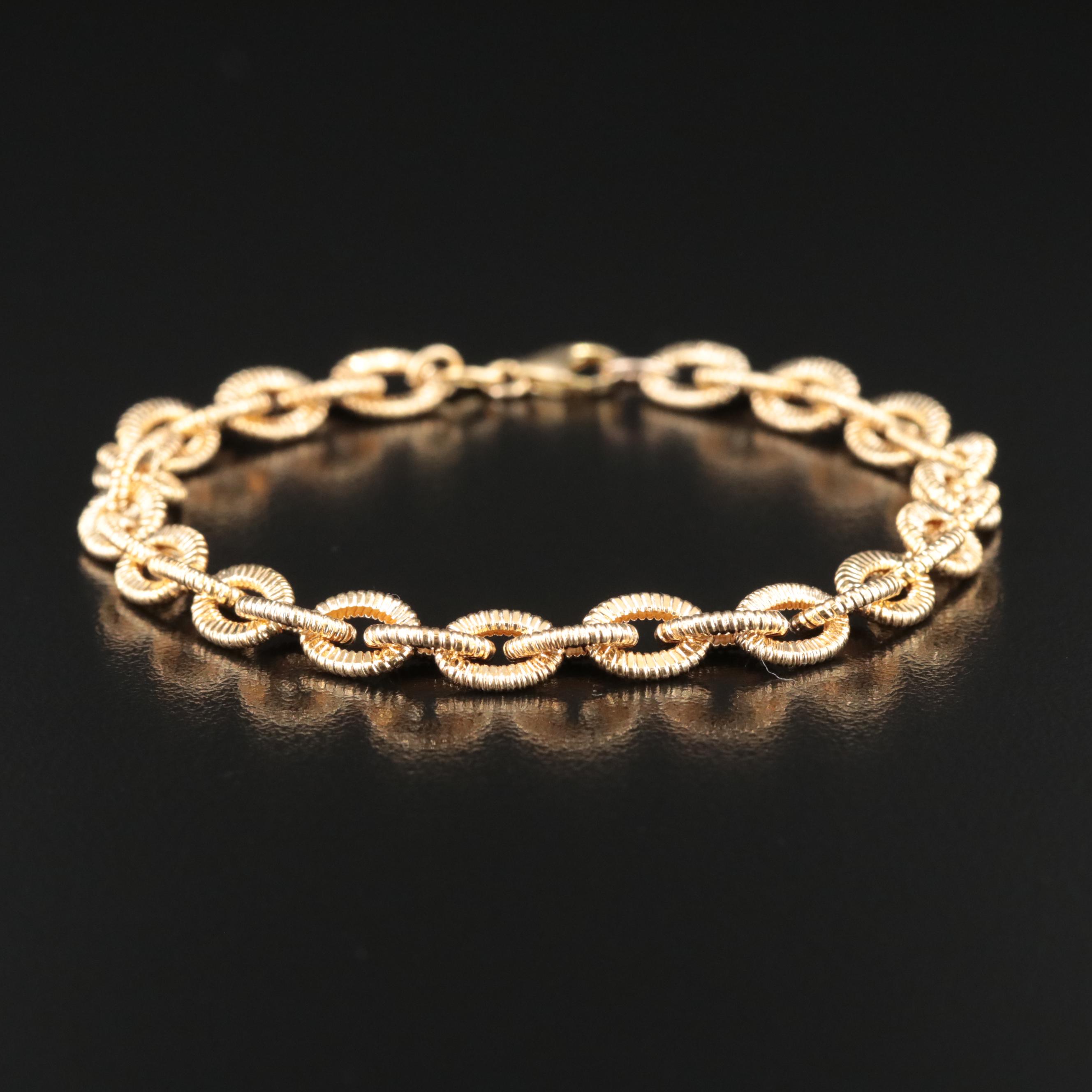 14K Cable Link Bracelet