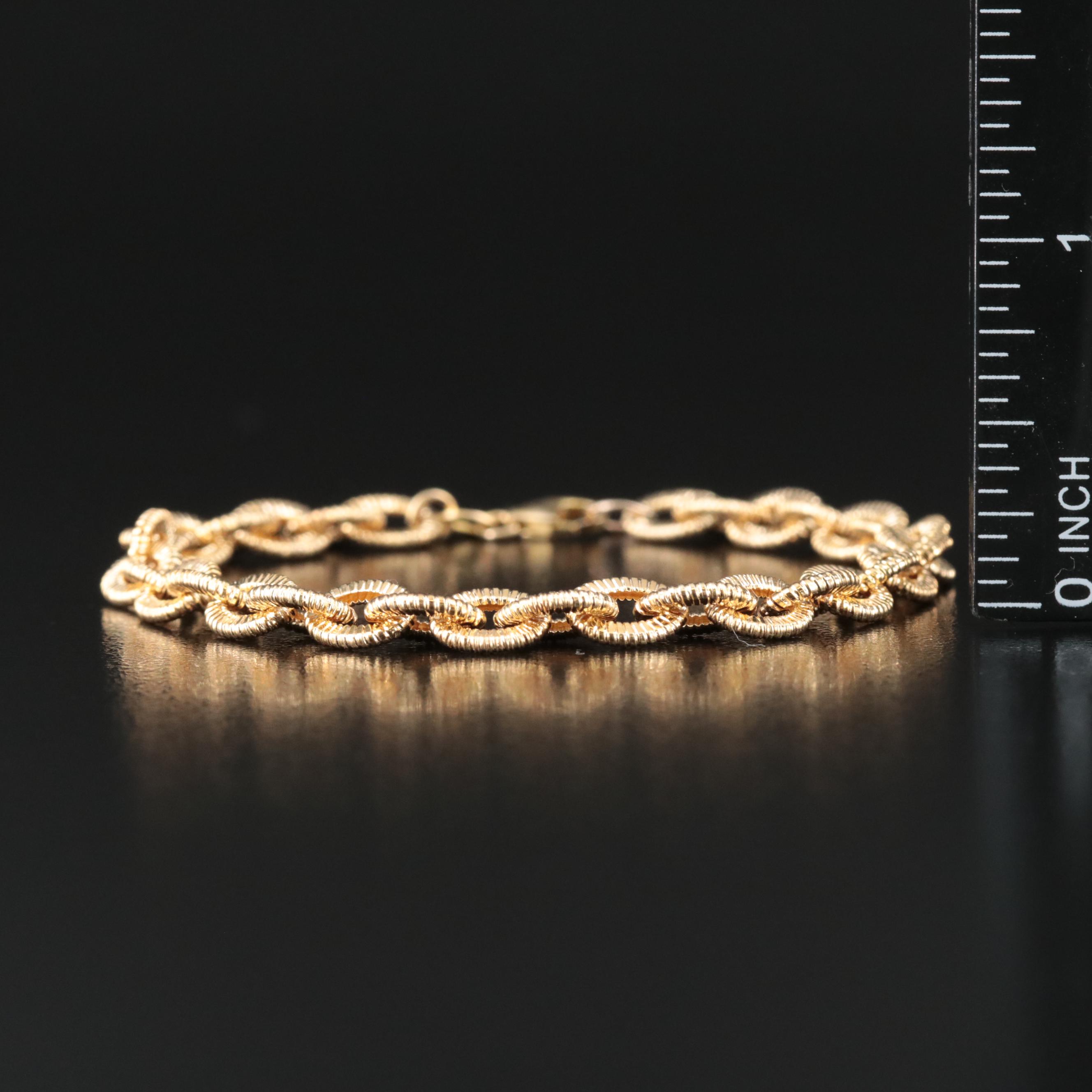 14K Cable Link Bracelet