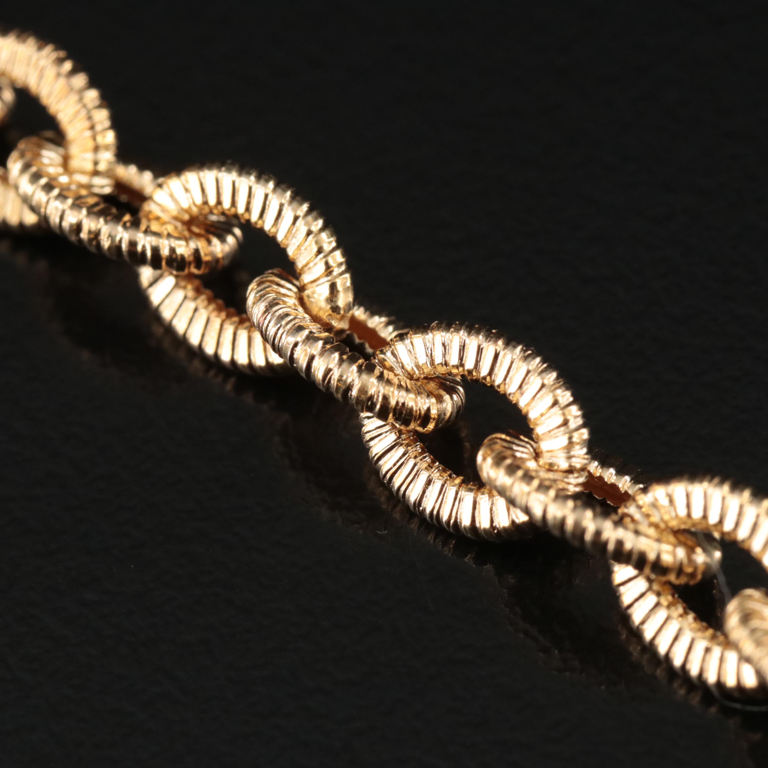 14K Cable Link Bracelet