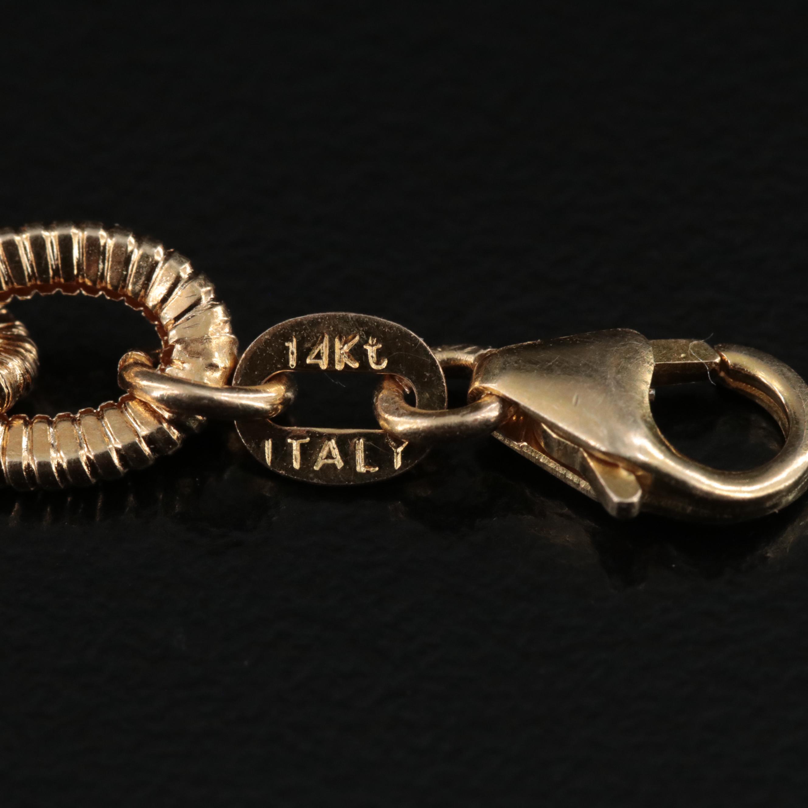 14K Cable Link Bracelet