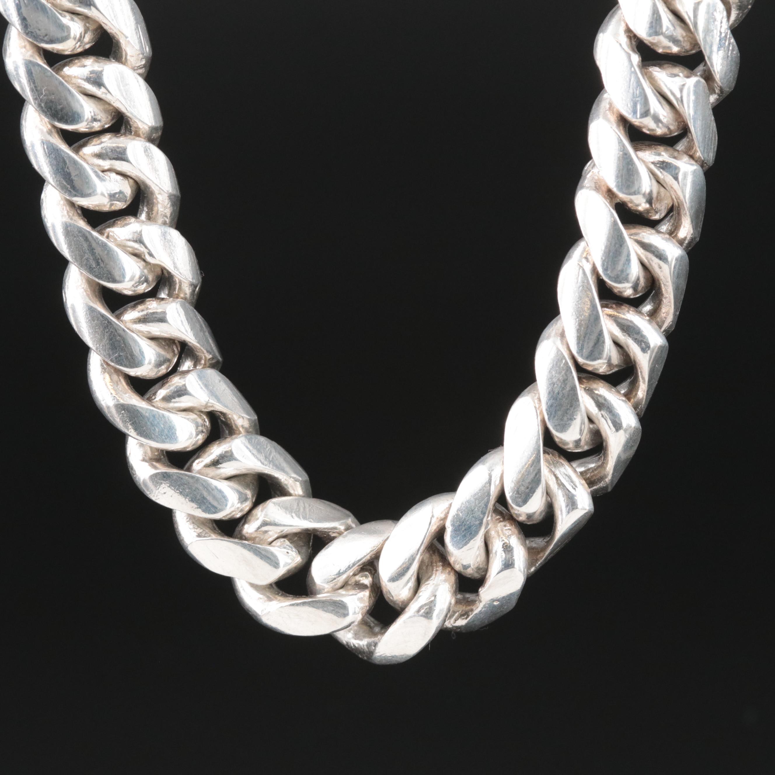 Sterling Curb Link Chain Necklace
