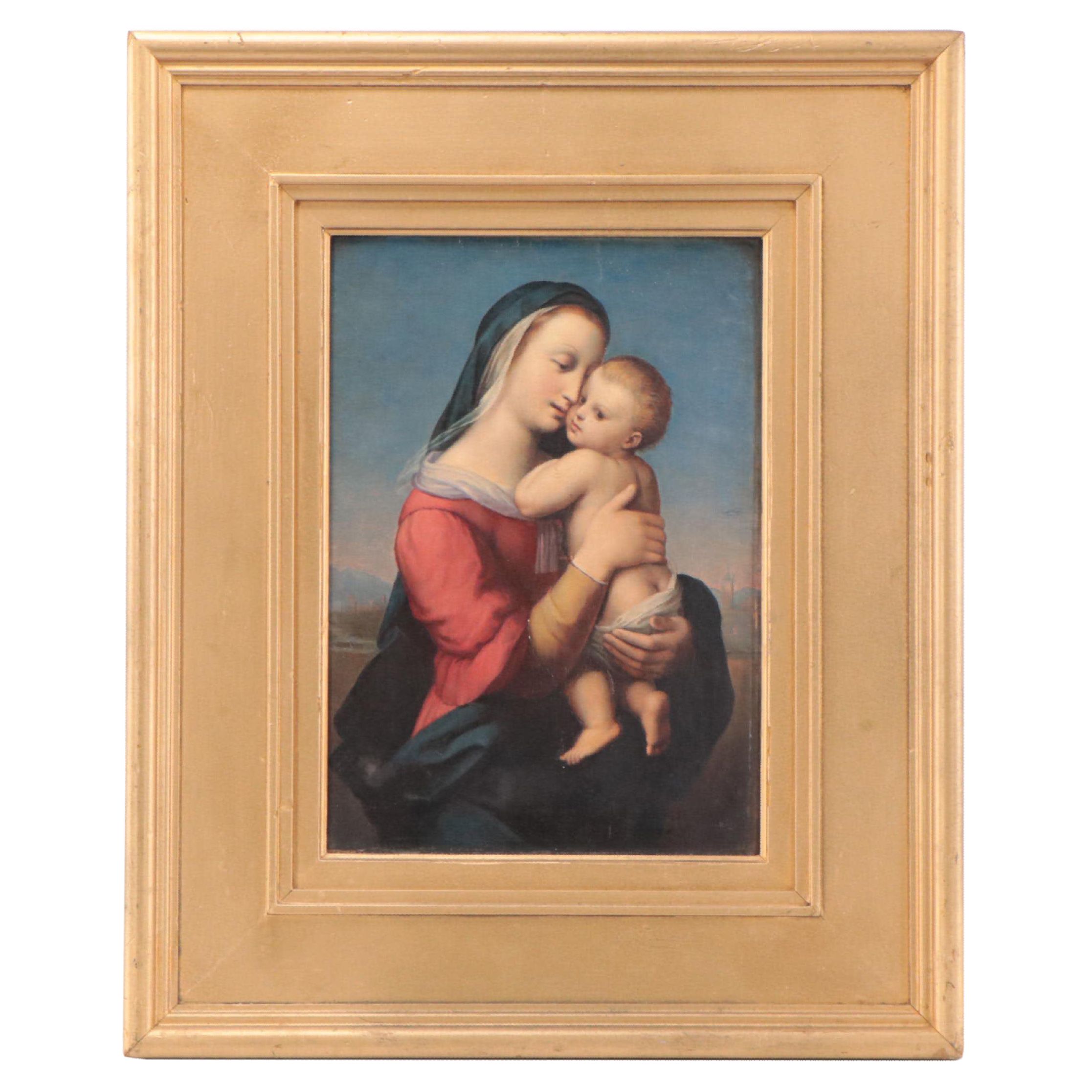 Oil Painting After "Tempi Madonna" by Raphael