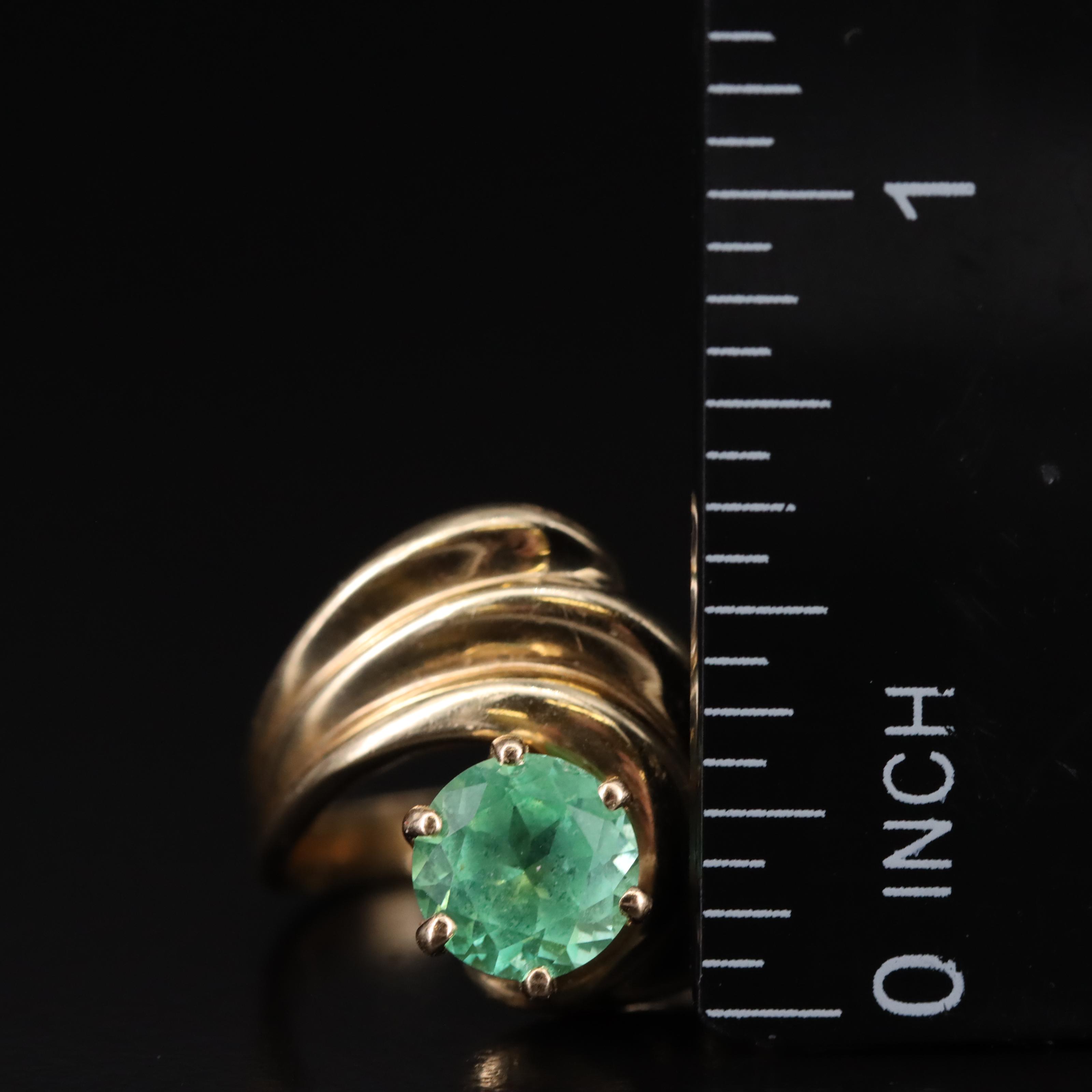 14K Sapphire Wave Ring