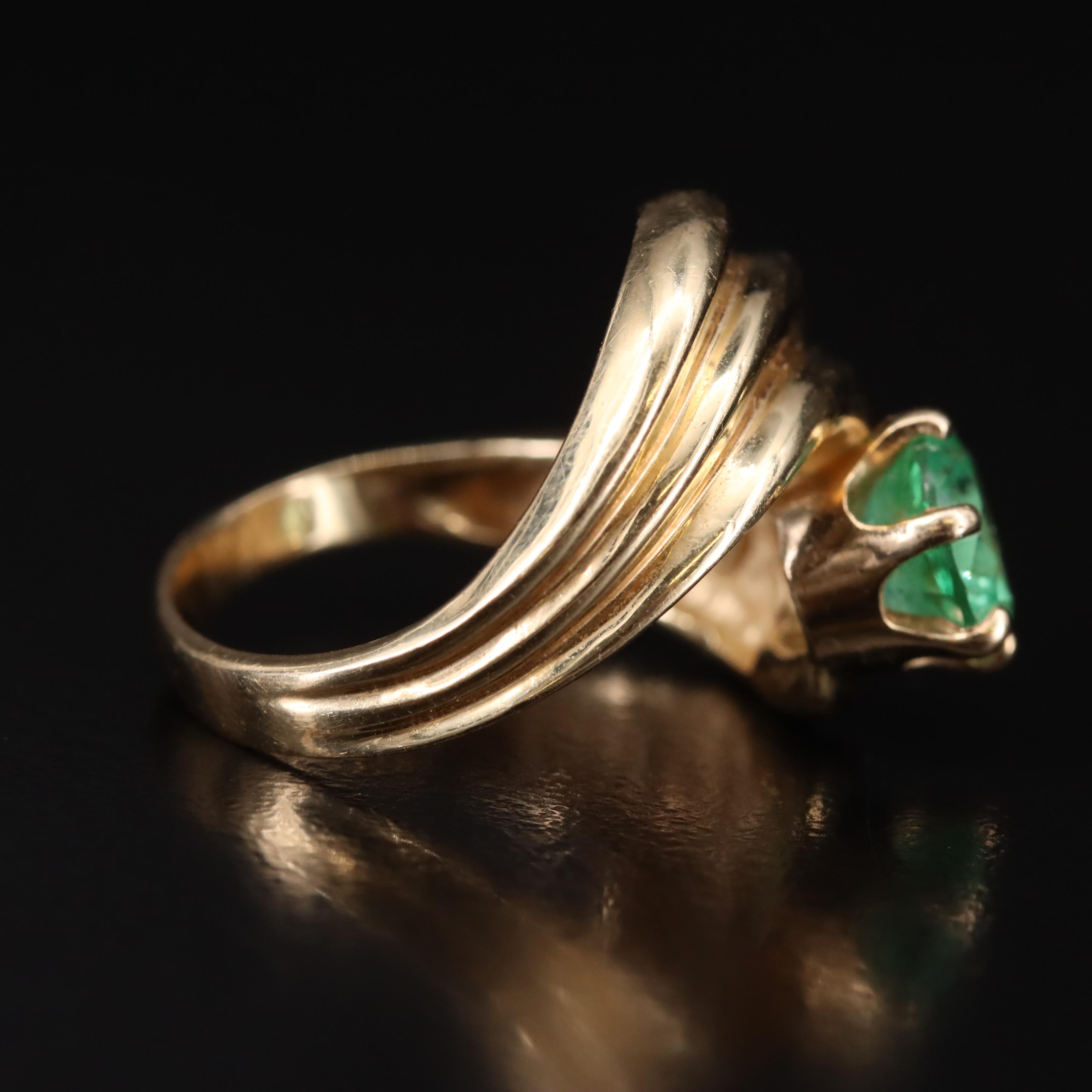 14K Sapphire Wave Ring