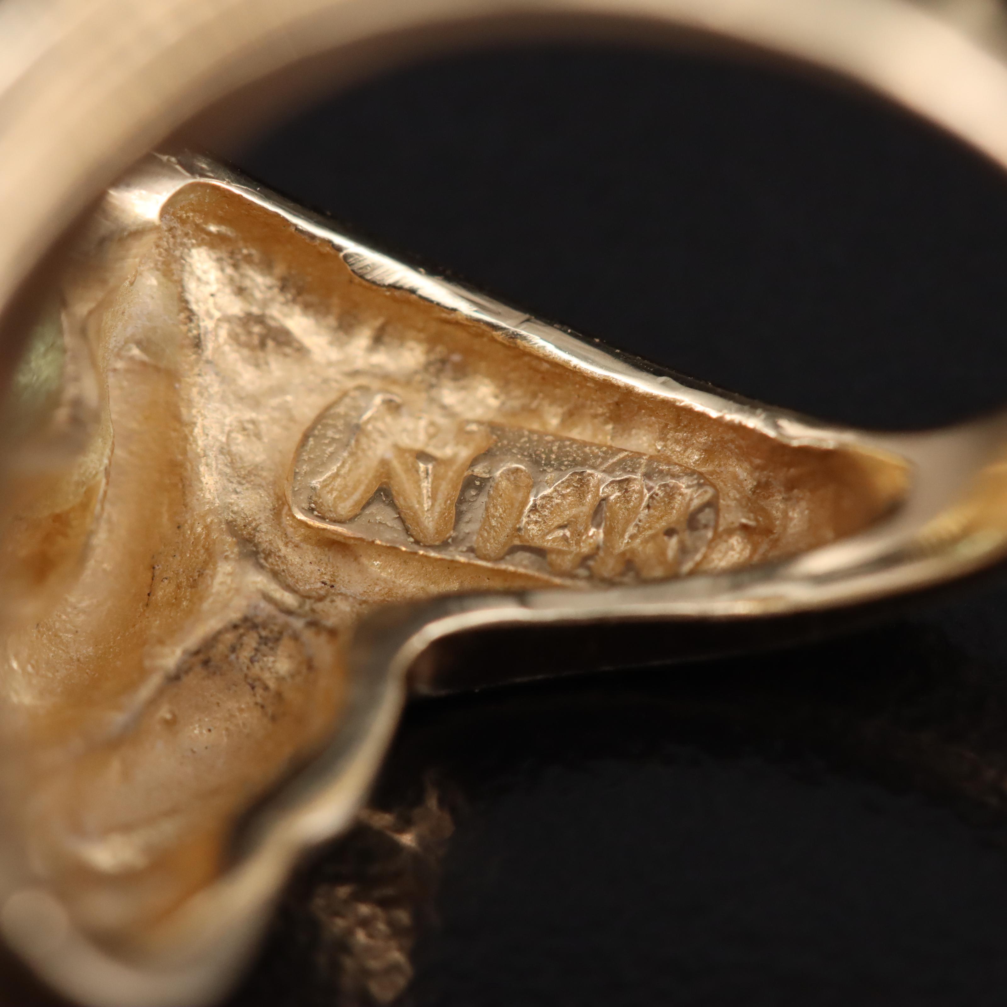 14K Sapphire Wave Ring