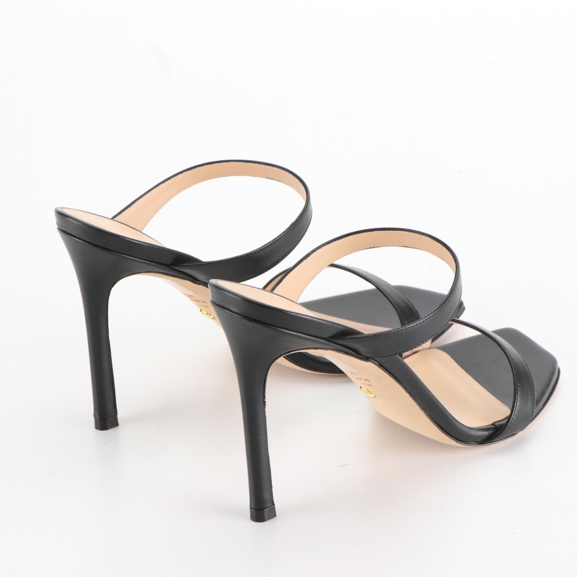 Stuart Weitzman Aleena Mule Sandals and Silver Glitter Pumps, New in Box