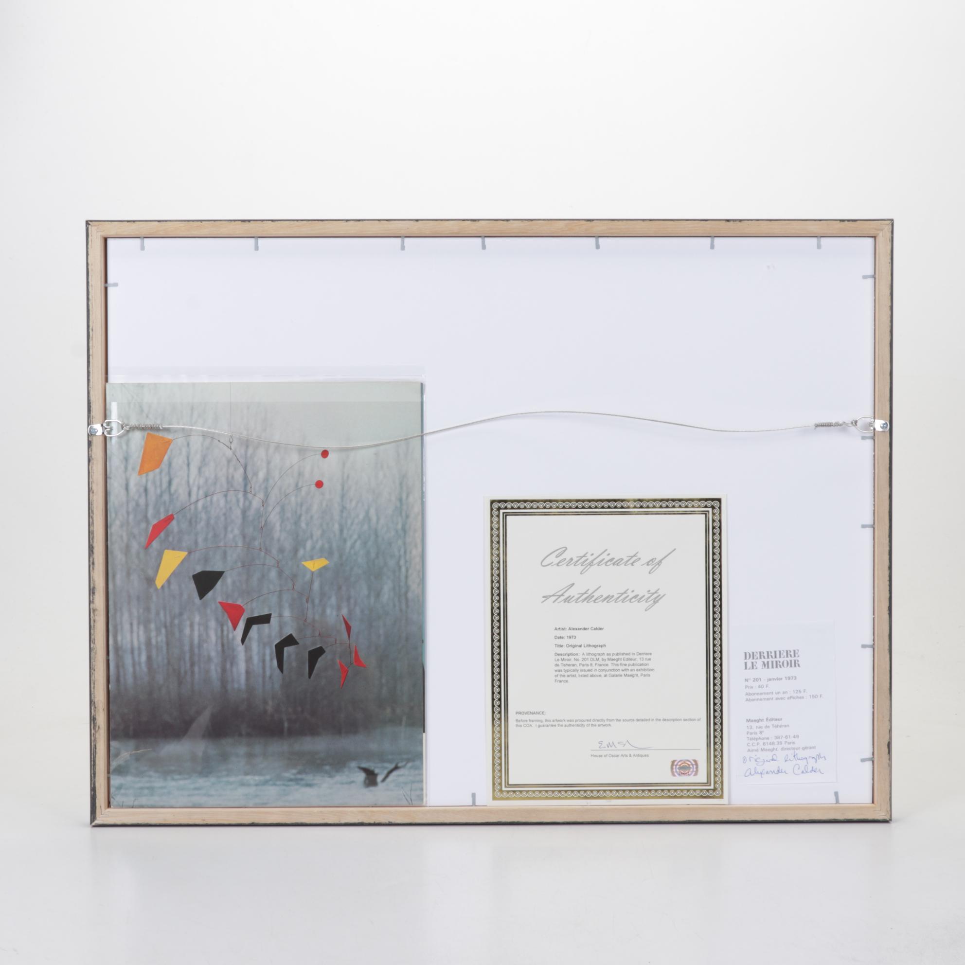 Alexander Calder Double-Page Color Lithograph for "Derrière le Miroir," 1973