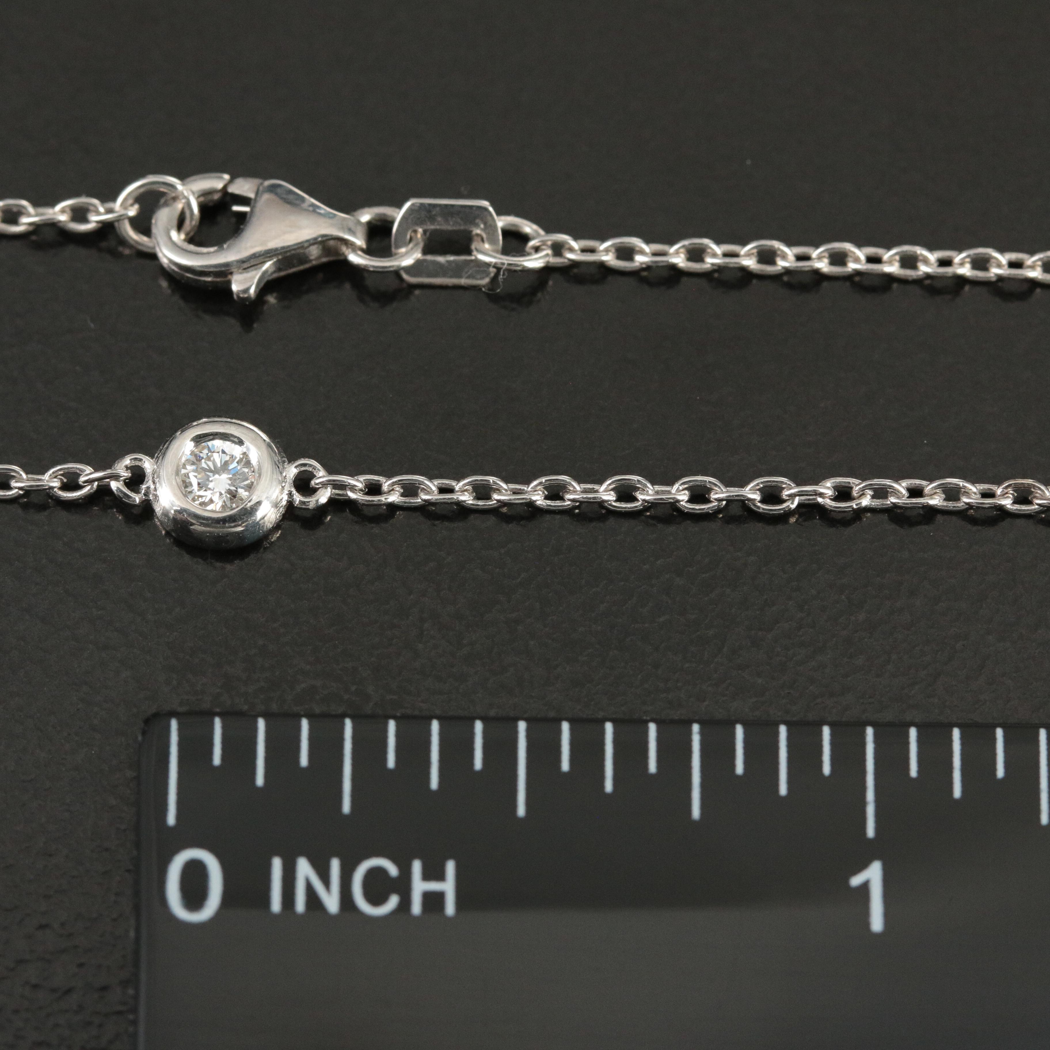 14K 1.00 CTW Diamond Station Necklace