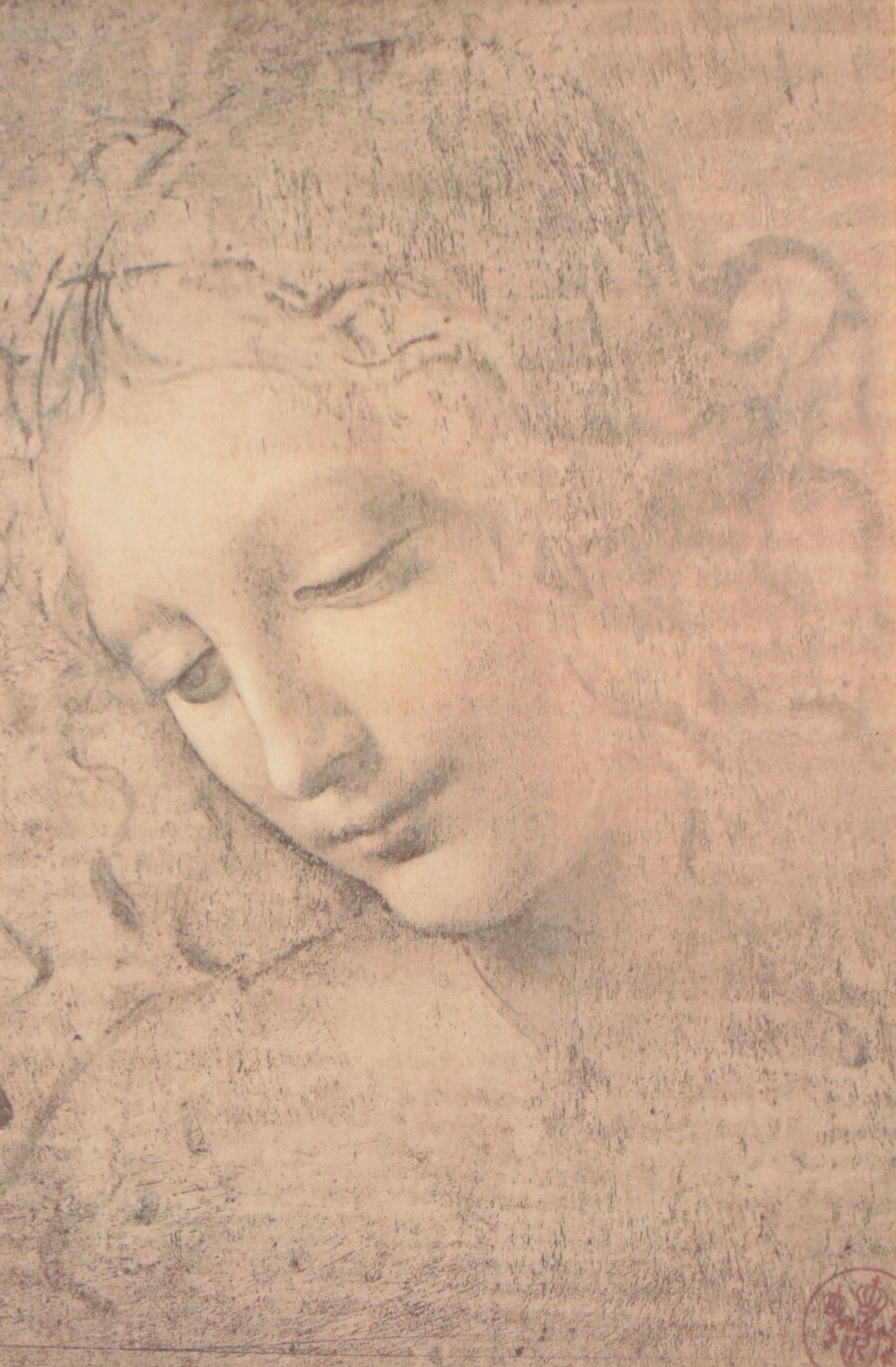 Offset Lithograph "La Scapigliata" After Leonardo da Vinci