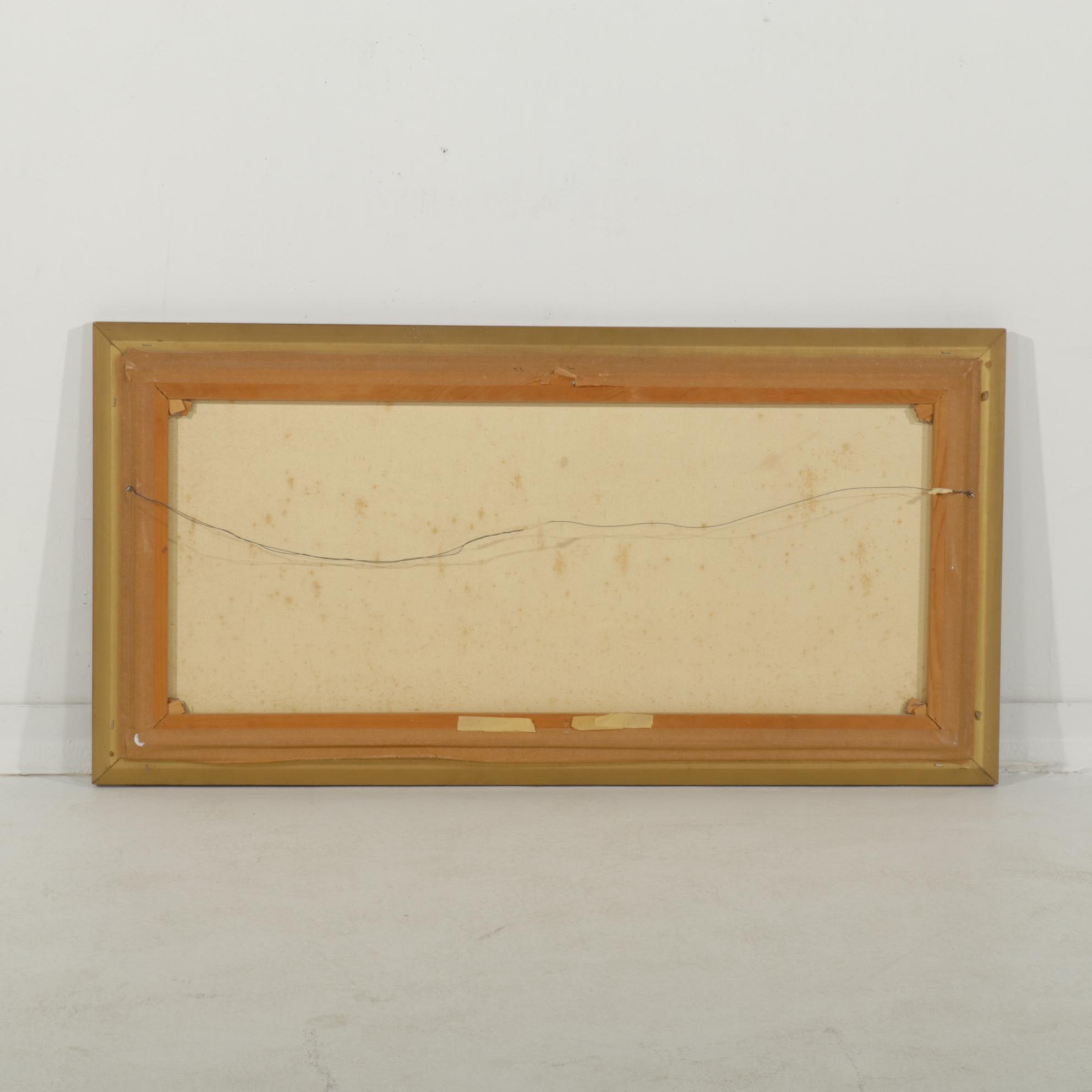 Impressionist Style Oil Painting of City Scene, Mid to Late 20th Century