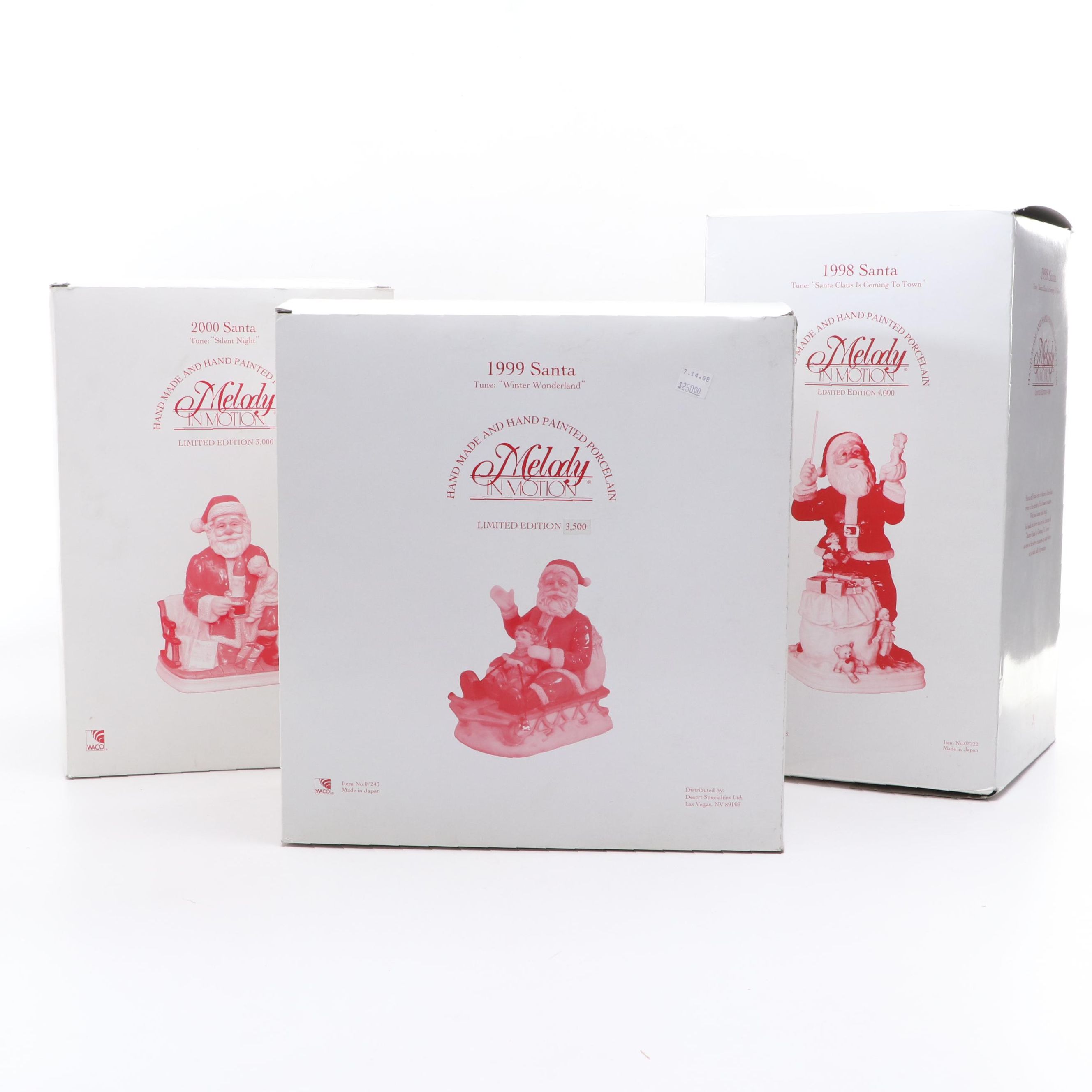 Melody in Motion Limited Edition Musical Santa Figures, 1998-2000