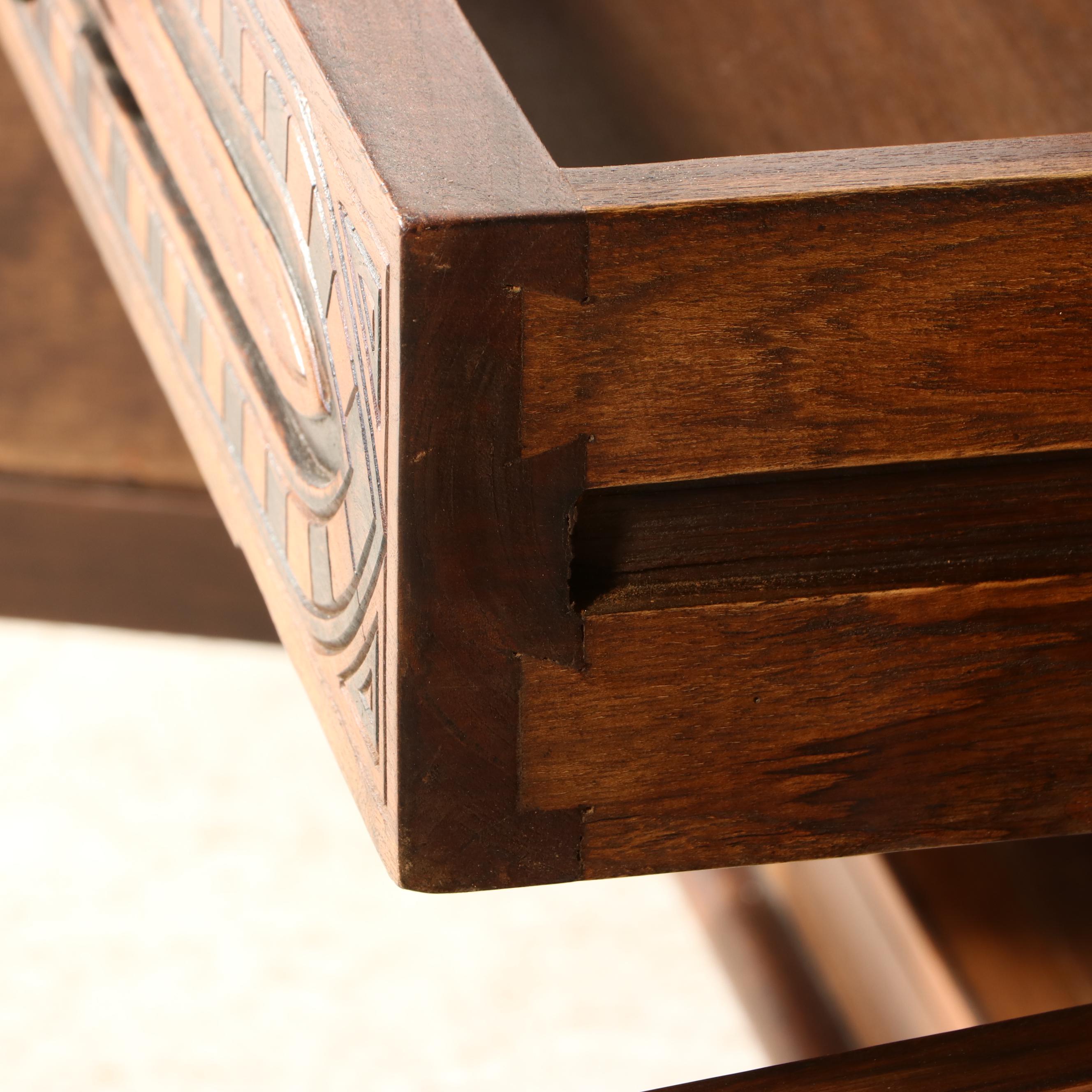 Moroccan Style Wood and Glass Media Cabinet