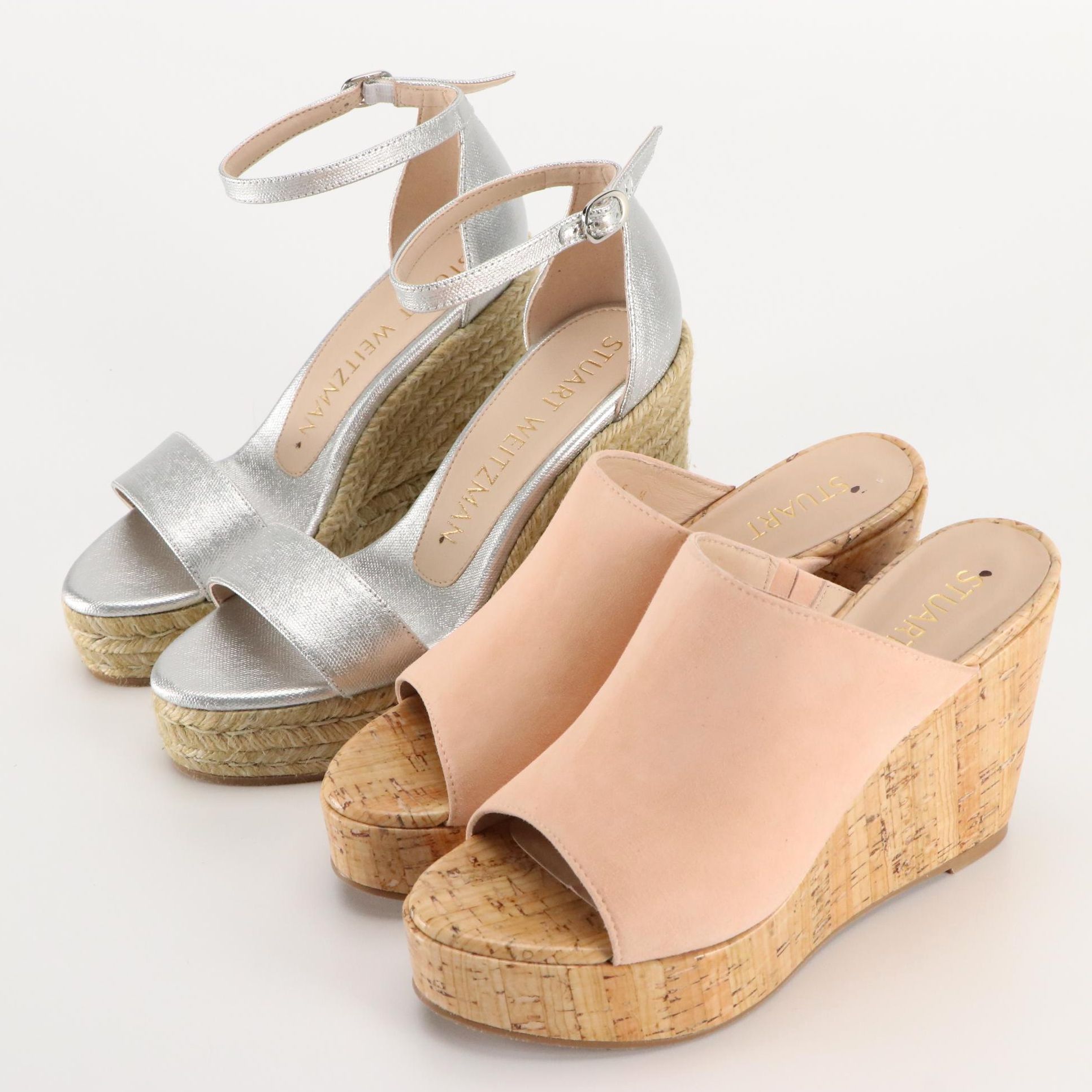Stuart Weitzman Floria and Margarite Platform Wedge Sandals, New in Boxes