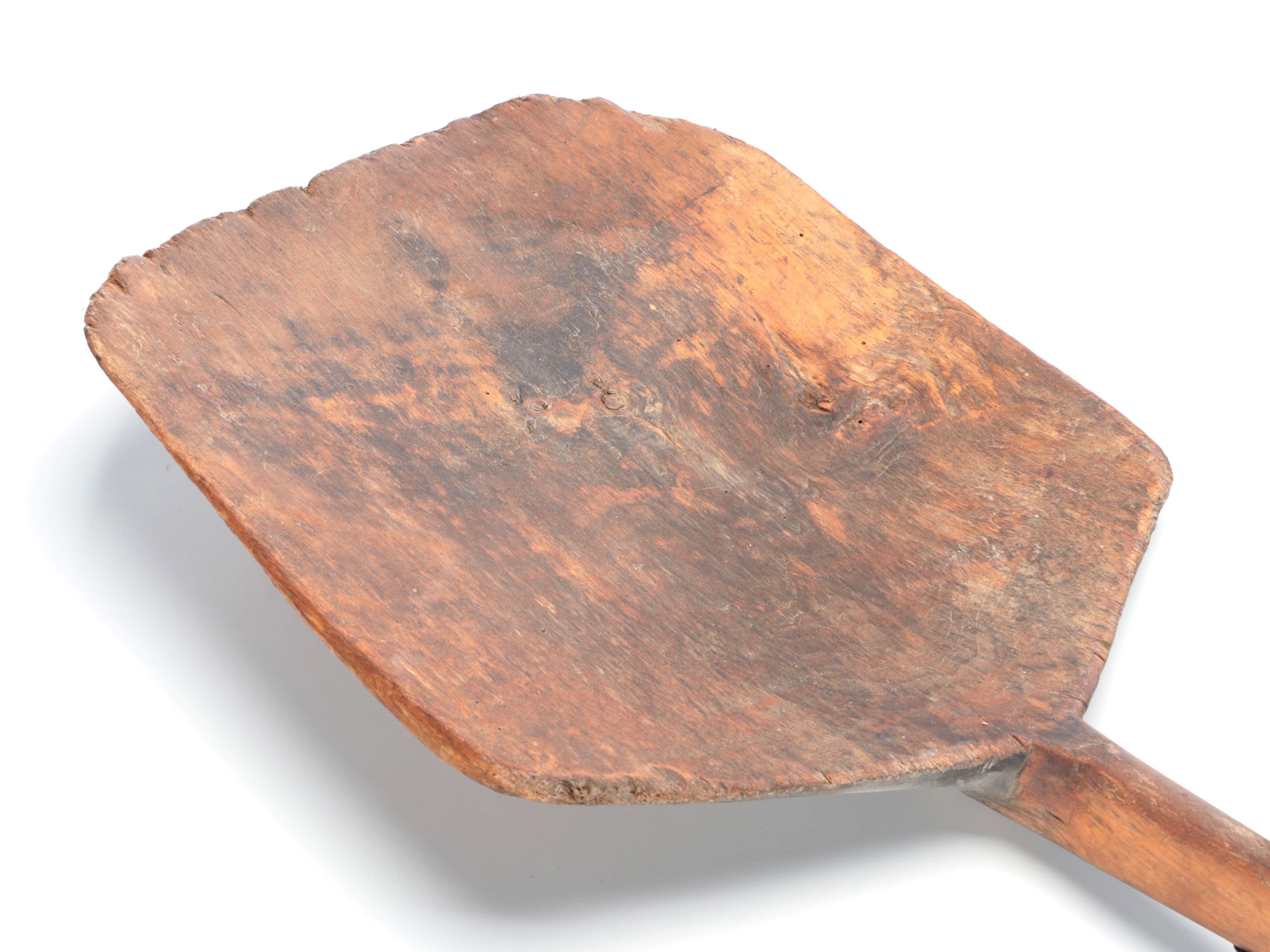 Primitive Wooden Farm Shovel and Hay Rakes