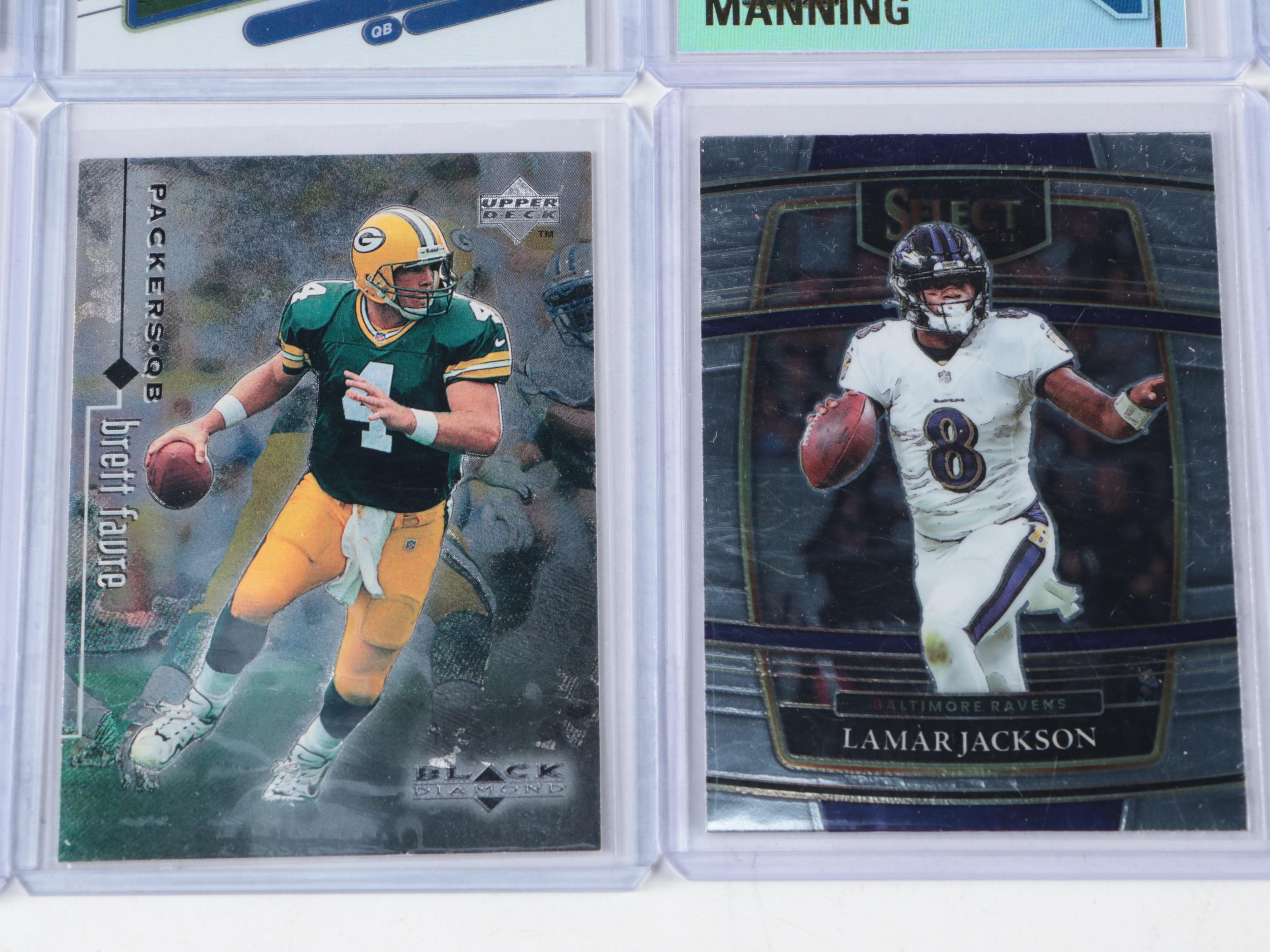 Moasic with Other Football Cards Featuring Tom Brady PSA Graded 10 Gem-Mint