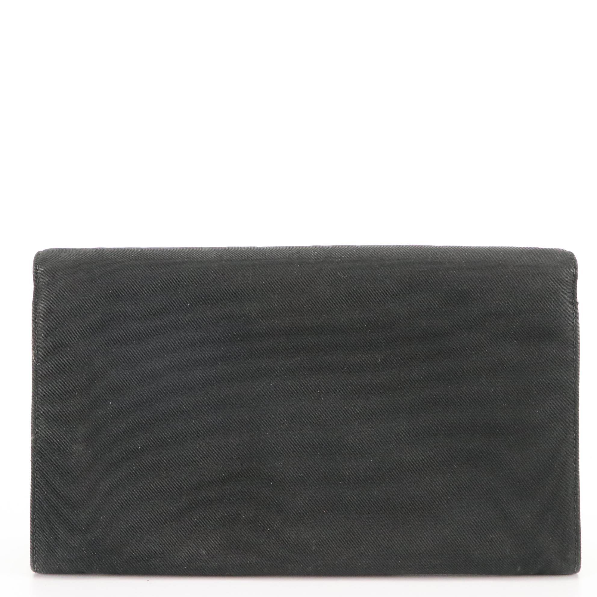 Prada Long Wallet in Black Tessuto Nylon