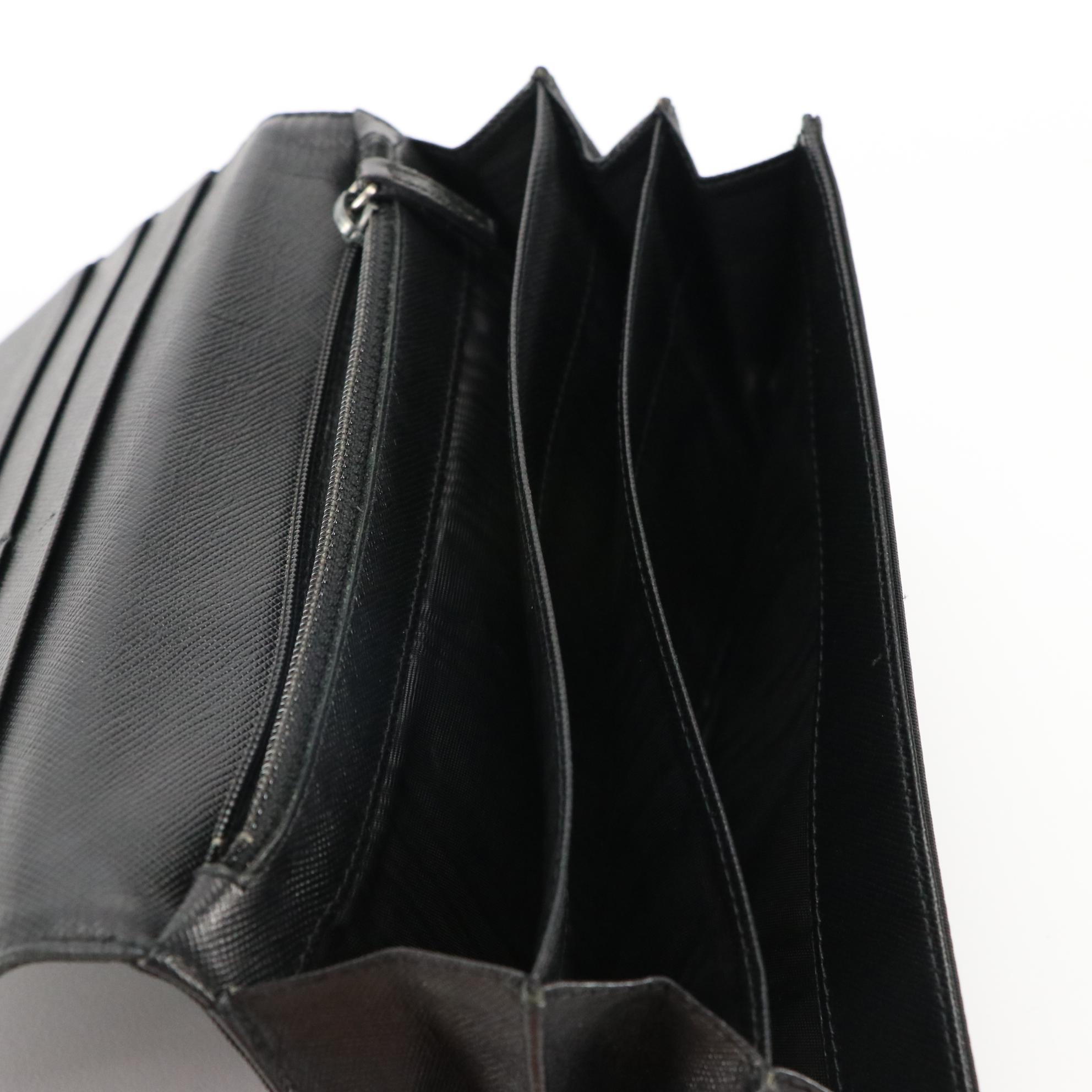 Prada Long Wallet in Black Tessuto Nylon