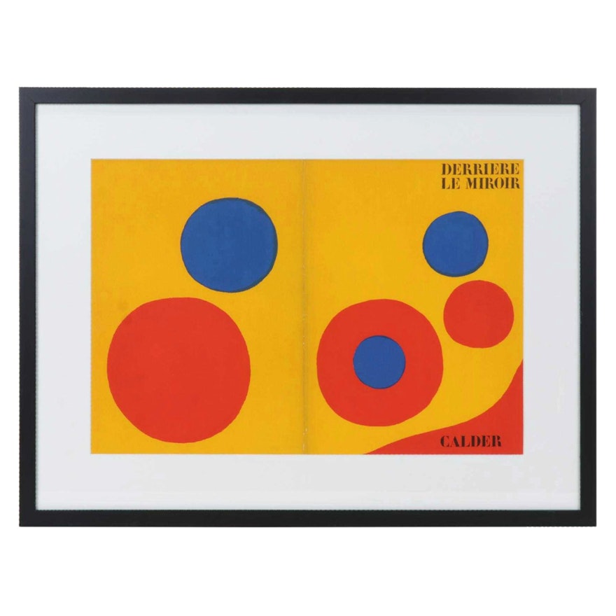 Alexander Calder Double-Page Color Lithograph for "Derrière le Miroir," 1973