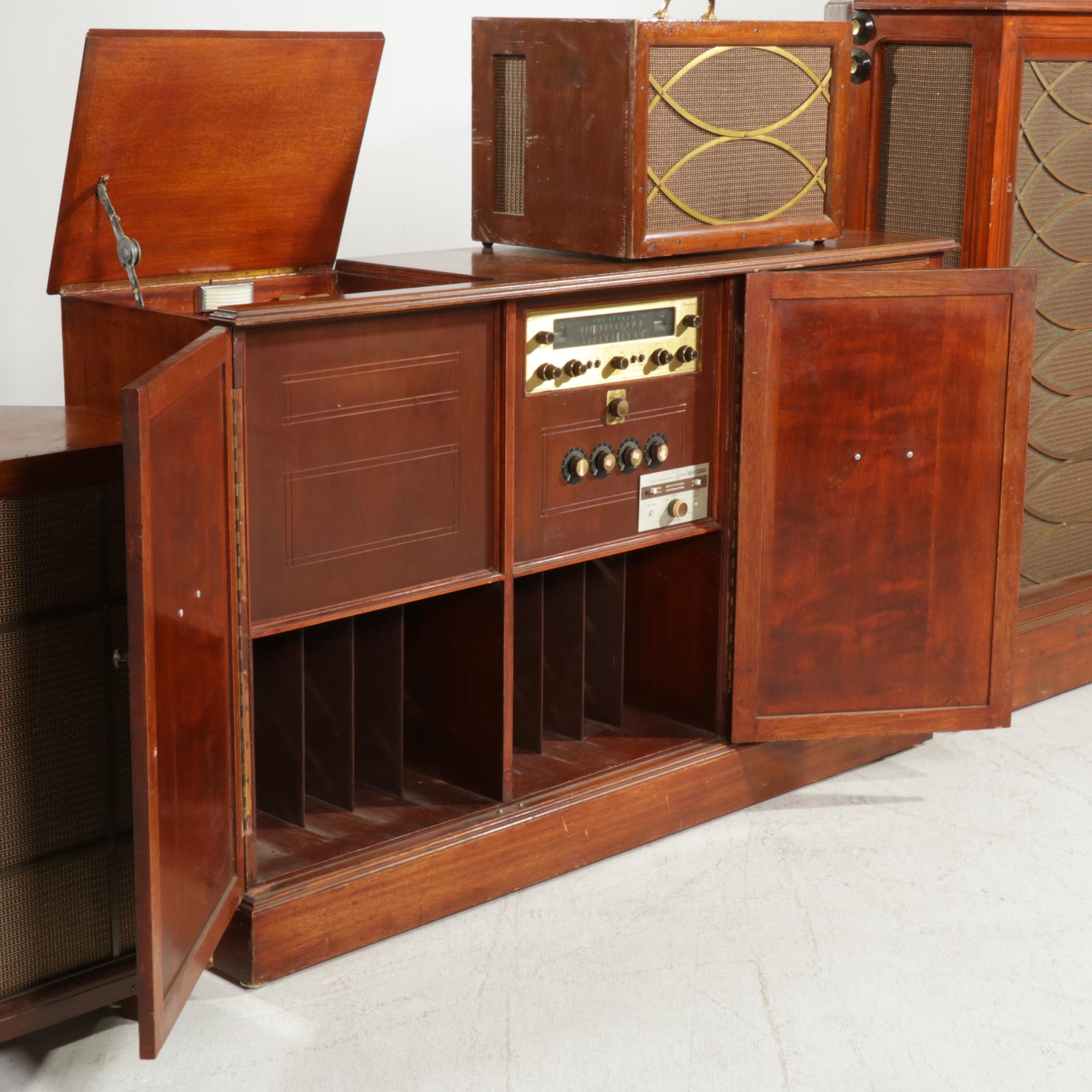 Rek-O-Kut Record Player with Electro-Voice Patrician Speakers and Cabinet
