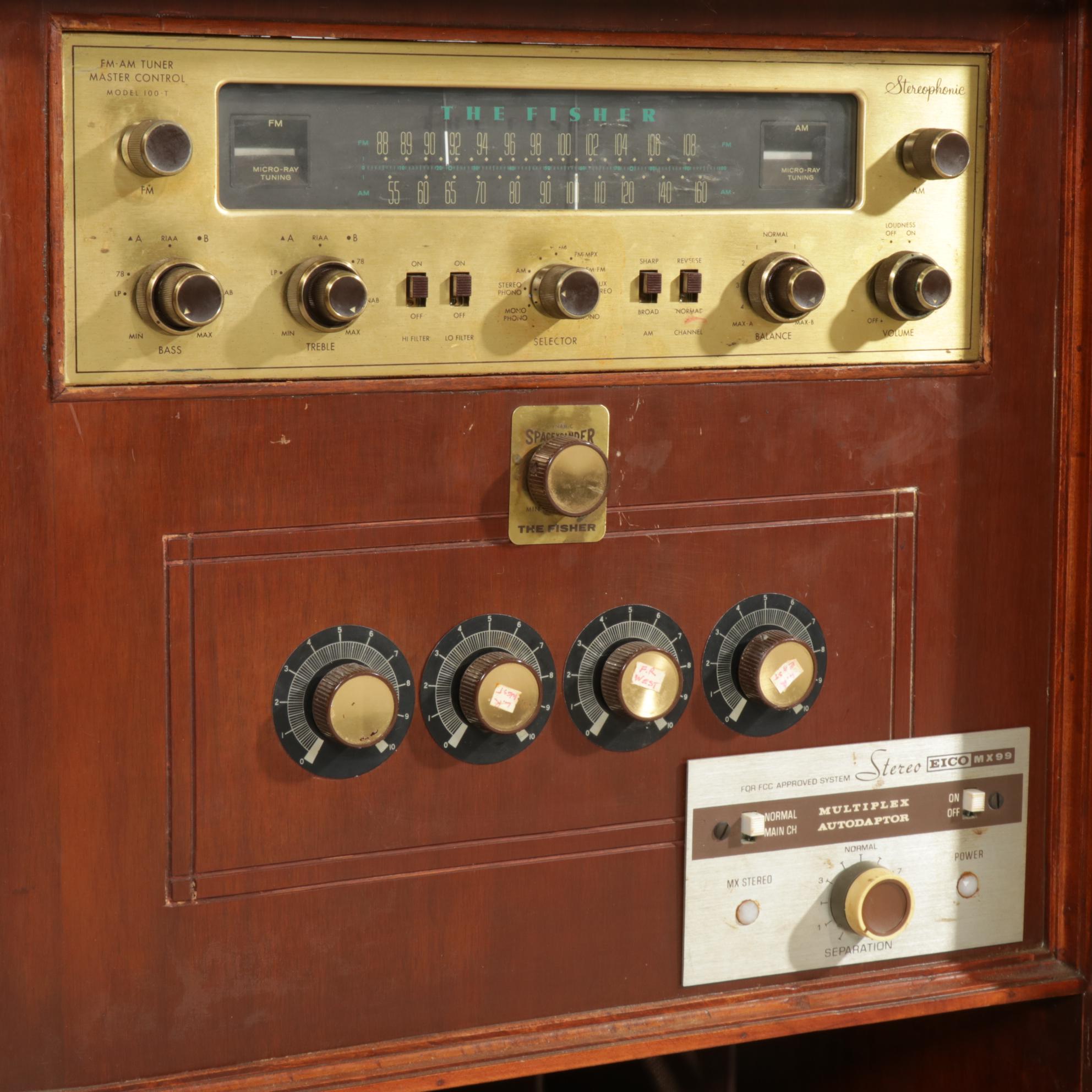 Rek-O-Kut Record Player with Electro-Voice Patrician Speakers and Cabinet