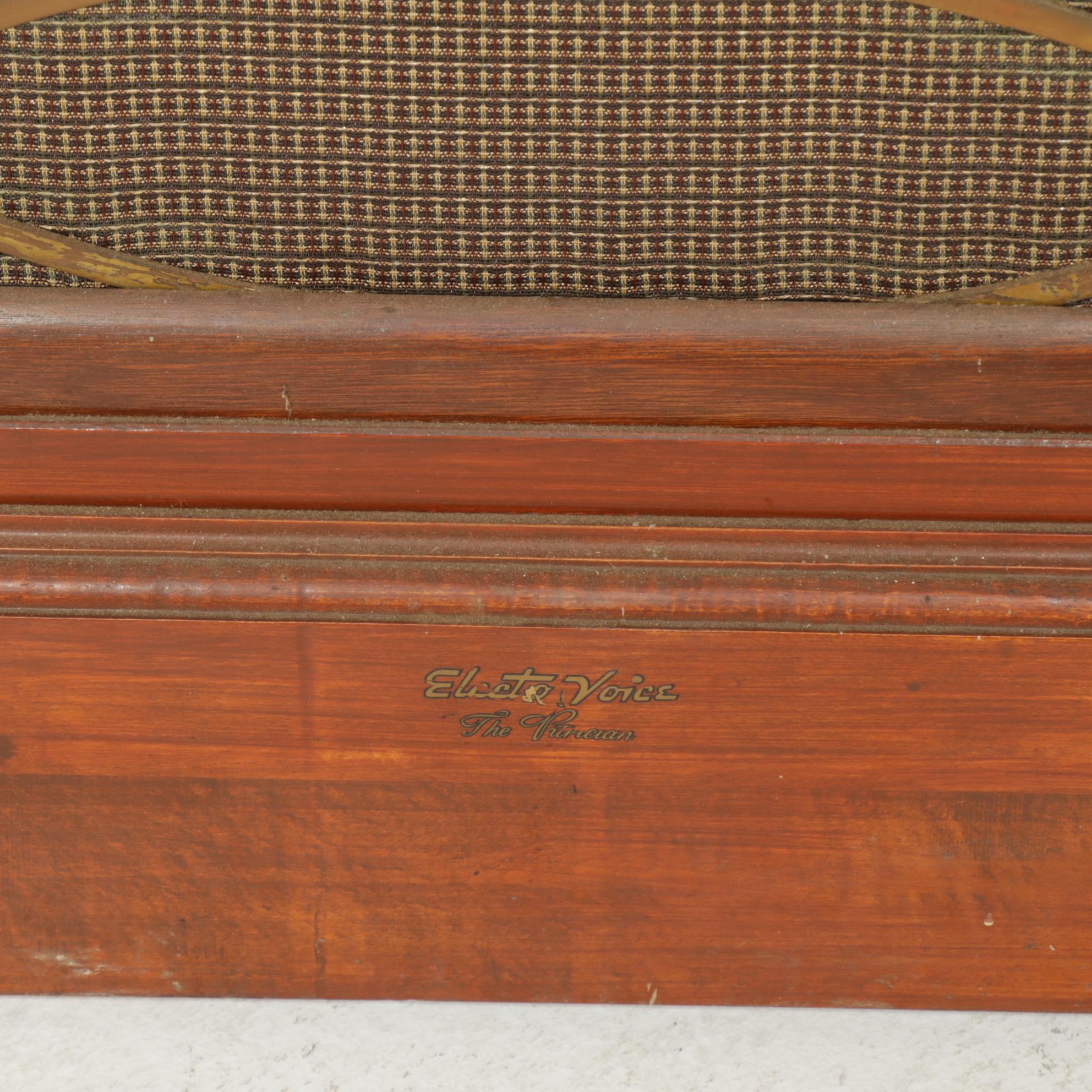 Rek-O-Kut Record Player with Electro-Voice Patrician Speakers and Cabinet