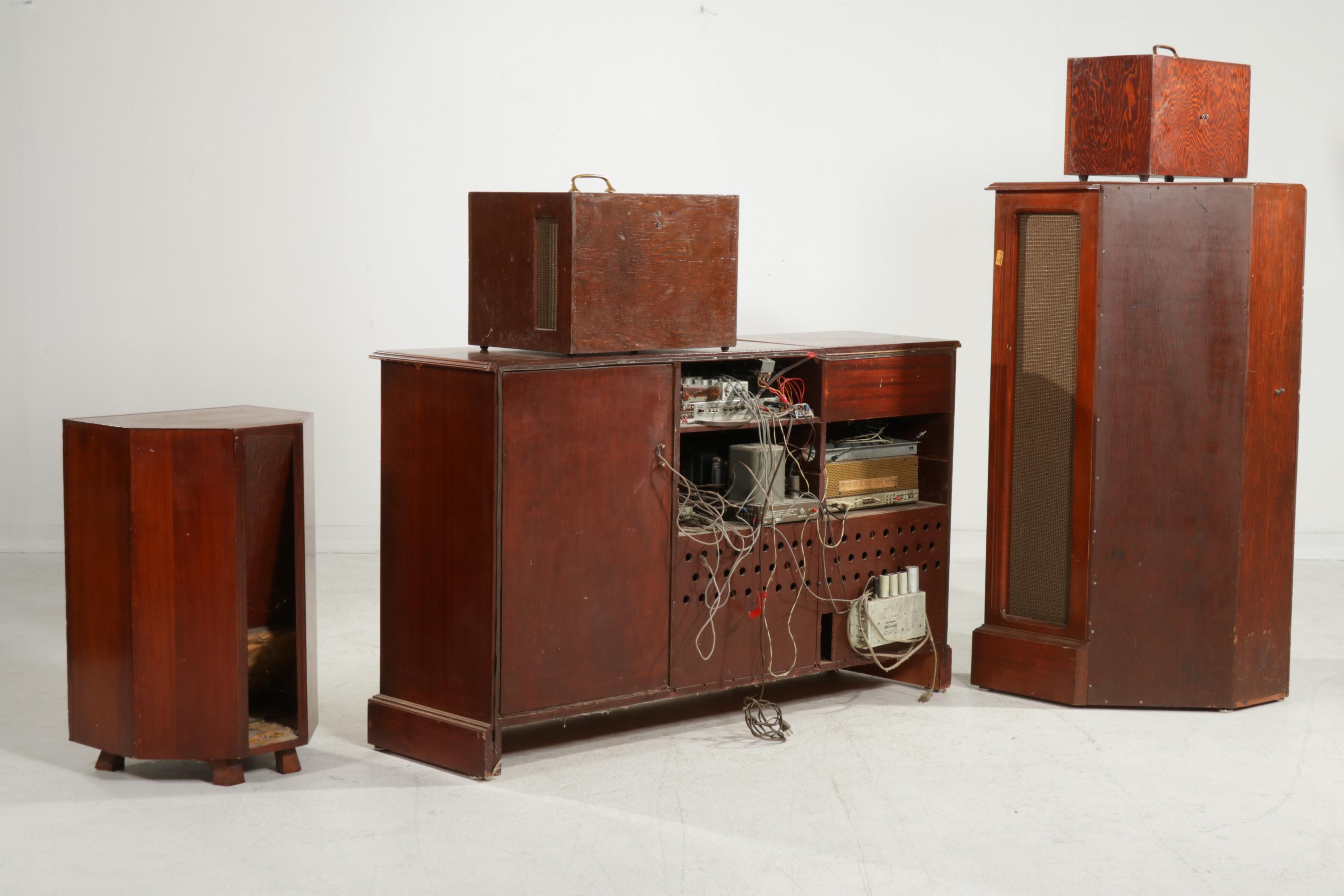 Rek-O-Kut Record Player with Electro-Voice Patrician Speakers and Cabinet