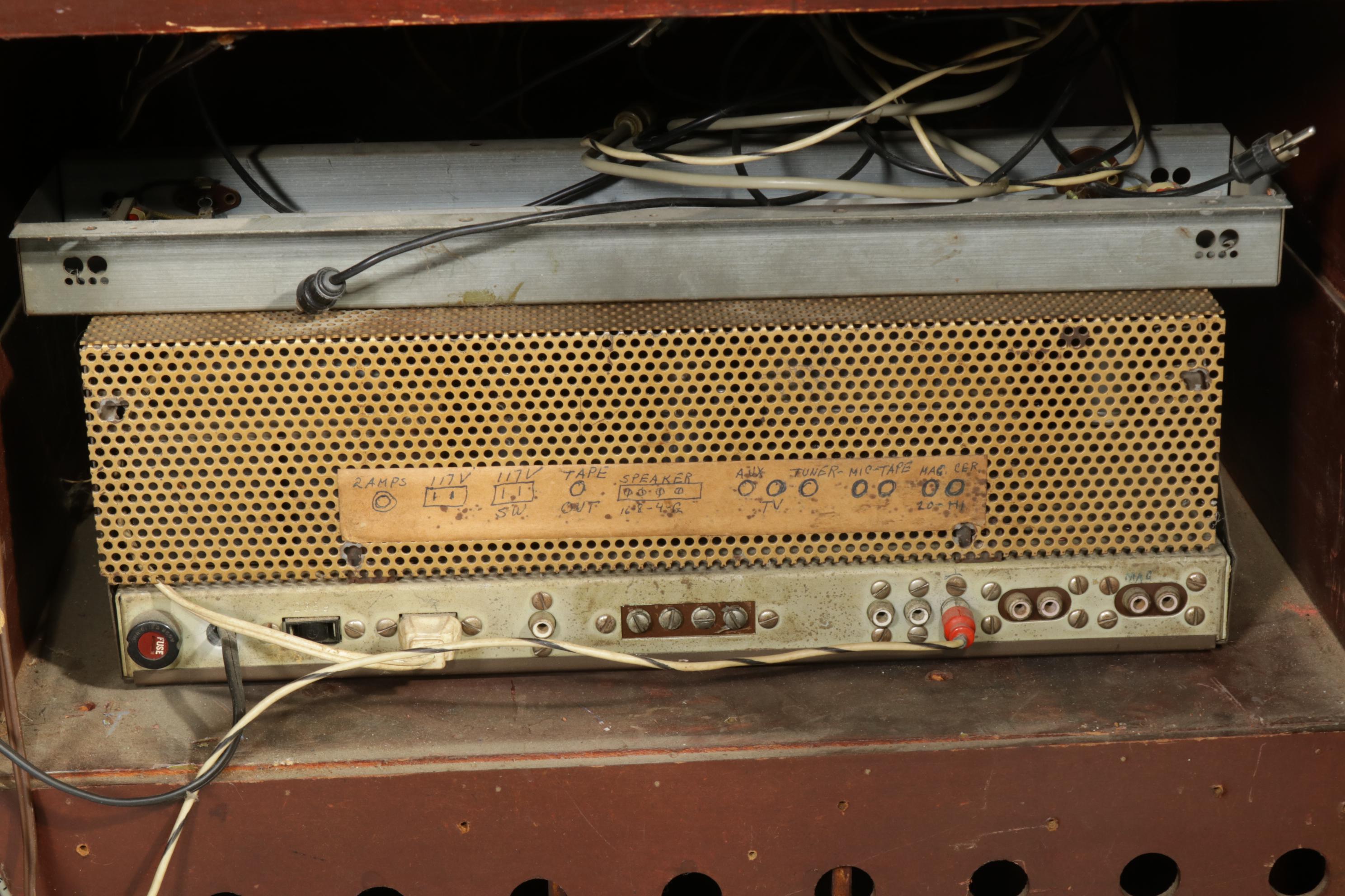 Rek-O-Kut Record Player with Electro-Voice Patrician Speakers and Cabinet