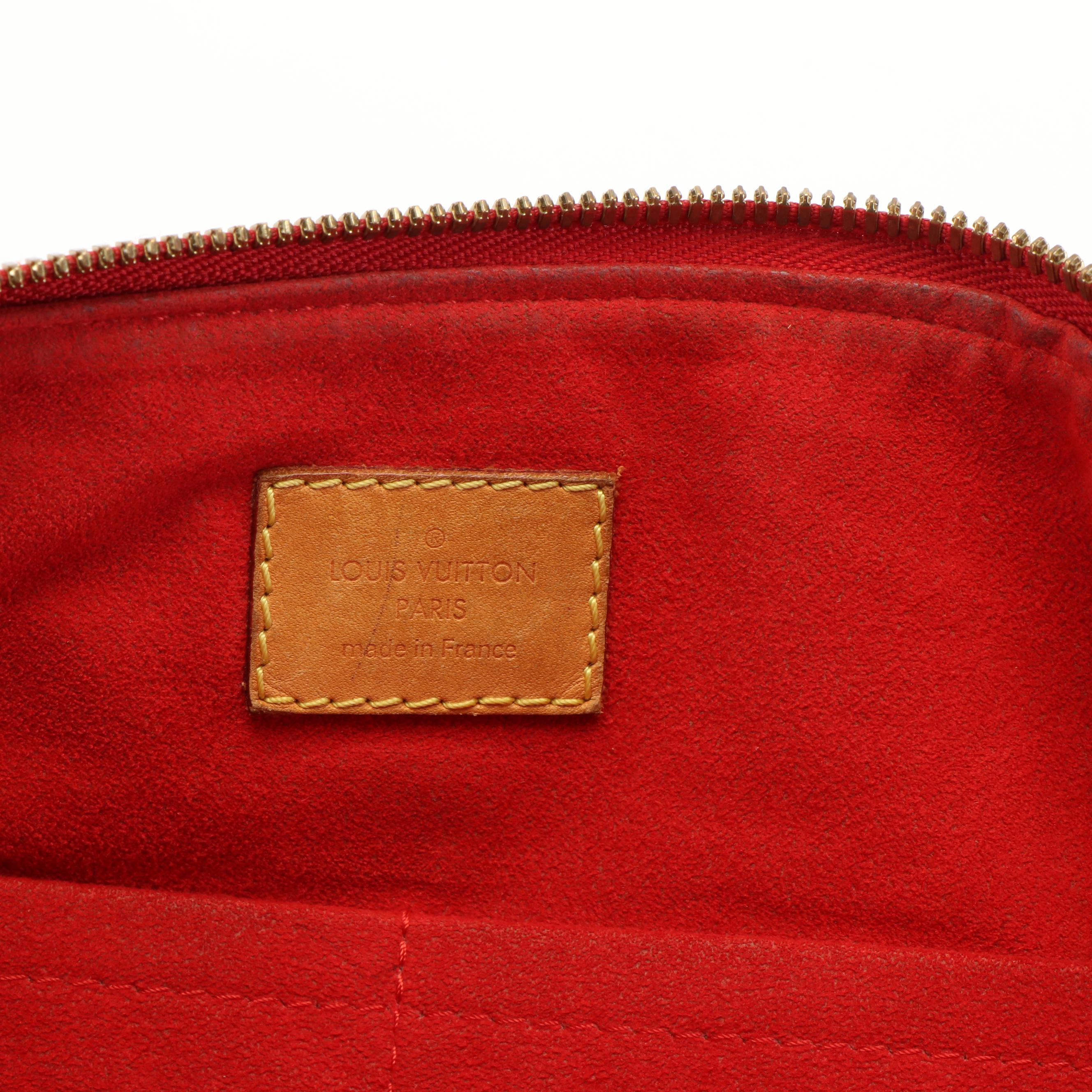 Louis Vuitton Monogram Pallas Coated Canvas and Cerise Leather Tote Bag