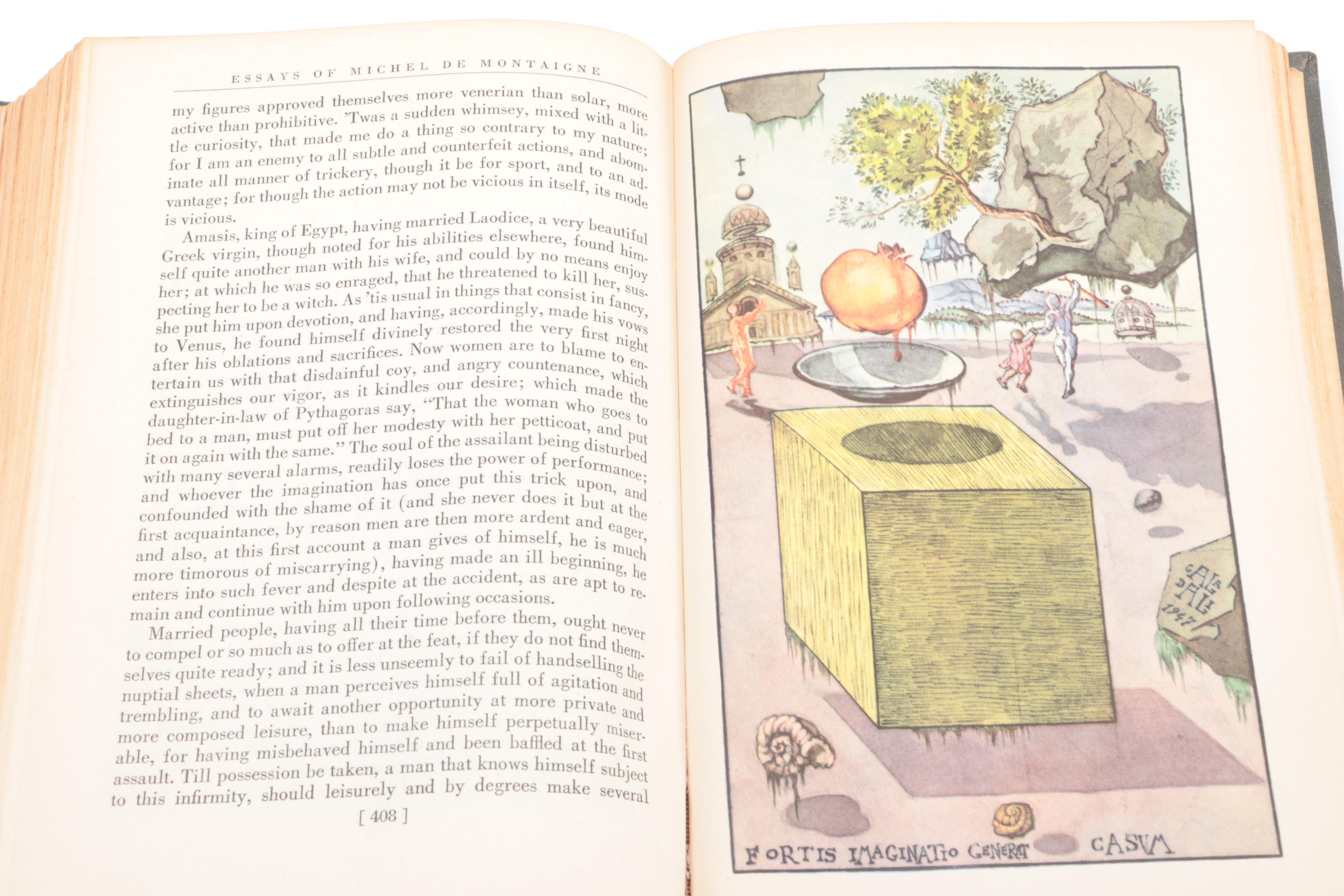 Salvador Dalí Illustrated "The Essays of Michel de Montaigne," Mid-20th Century