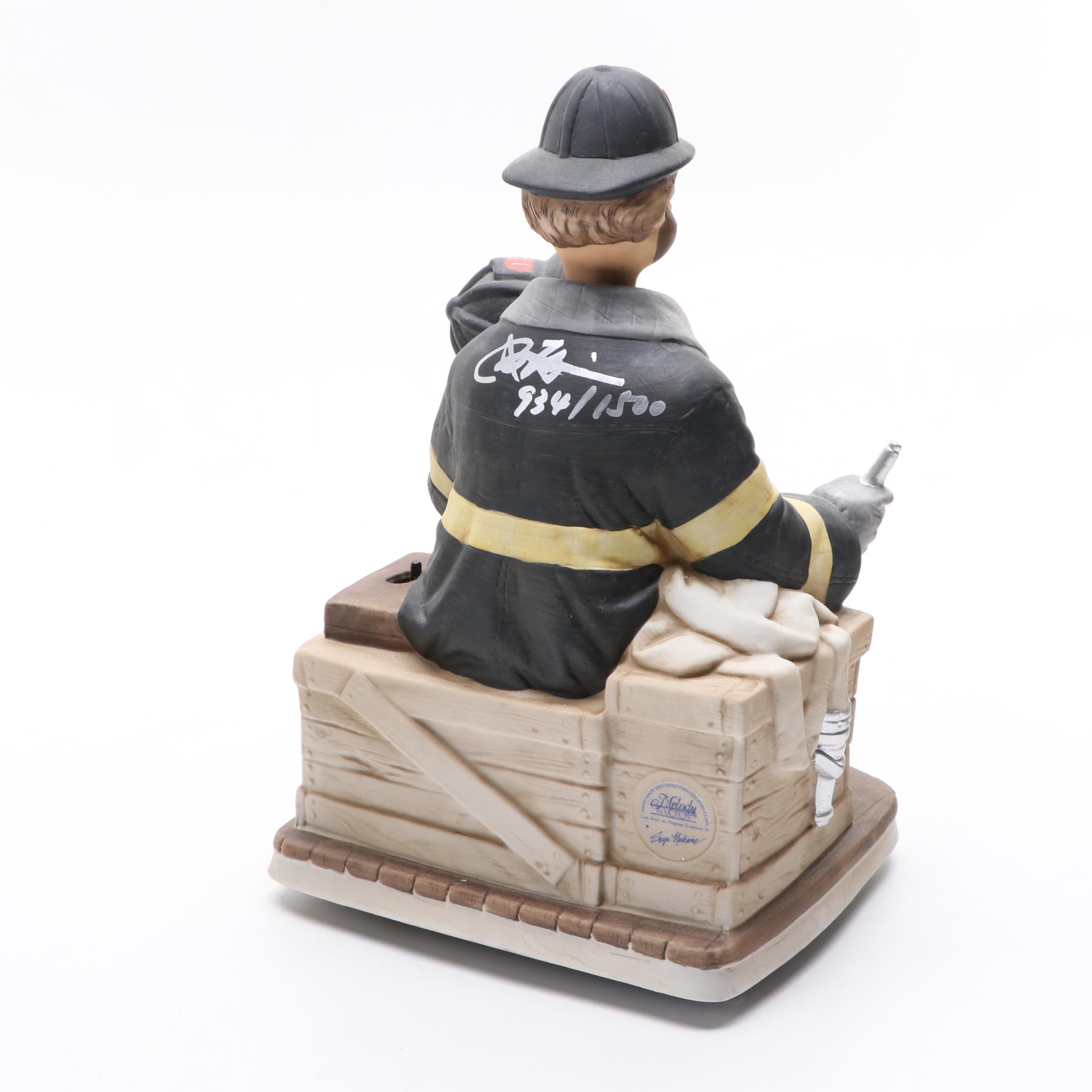 Melody in Motion "Willie the Fireman" and Other Porcelain Musical Figurines