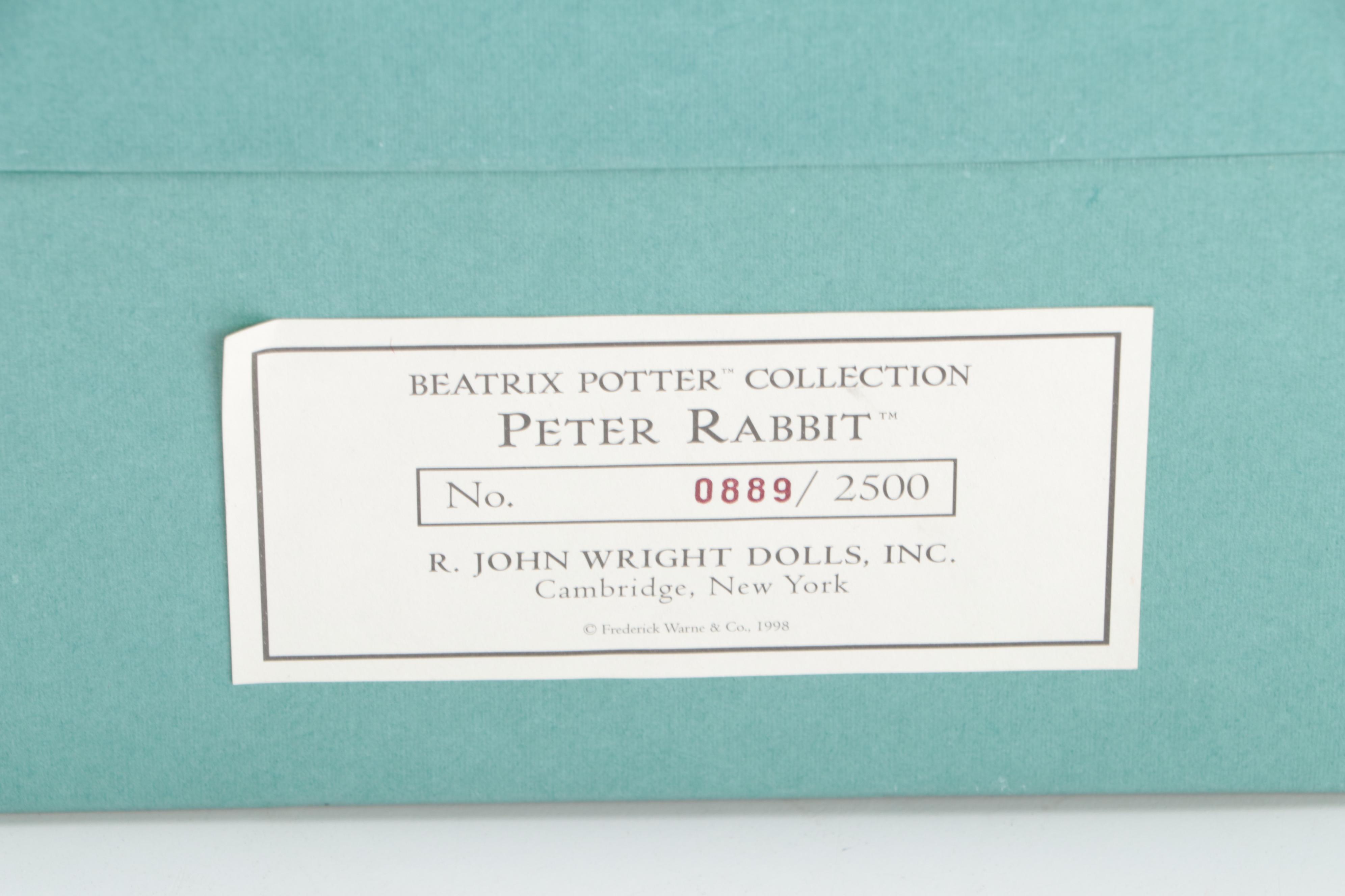 R. John Wright Beatrix Potter Collection "Peter Rabbit" Stuffed Toy, 1999