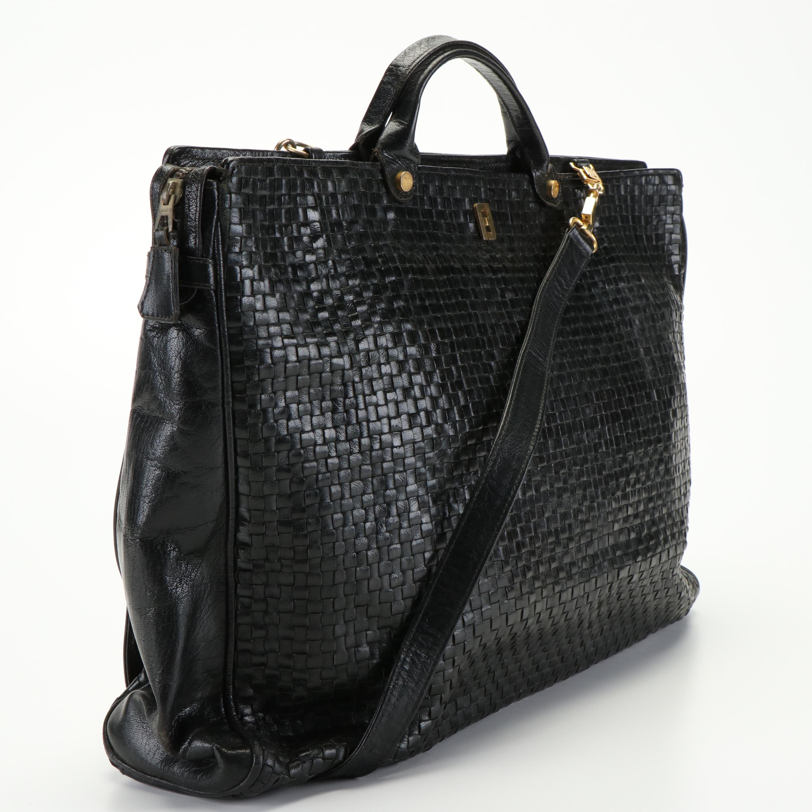 Fendi Woven Leather Tote Bag