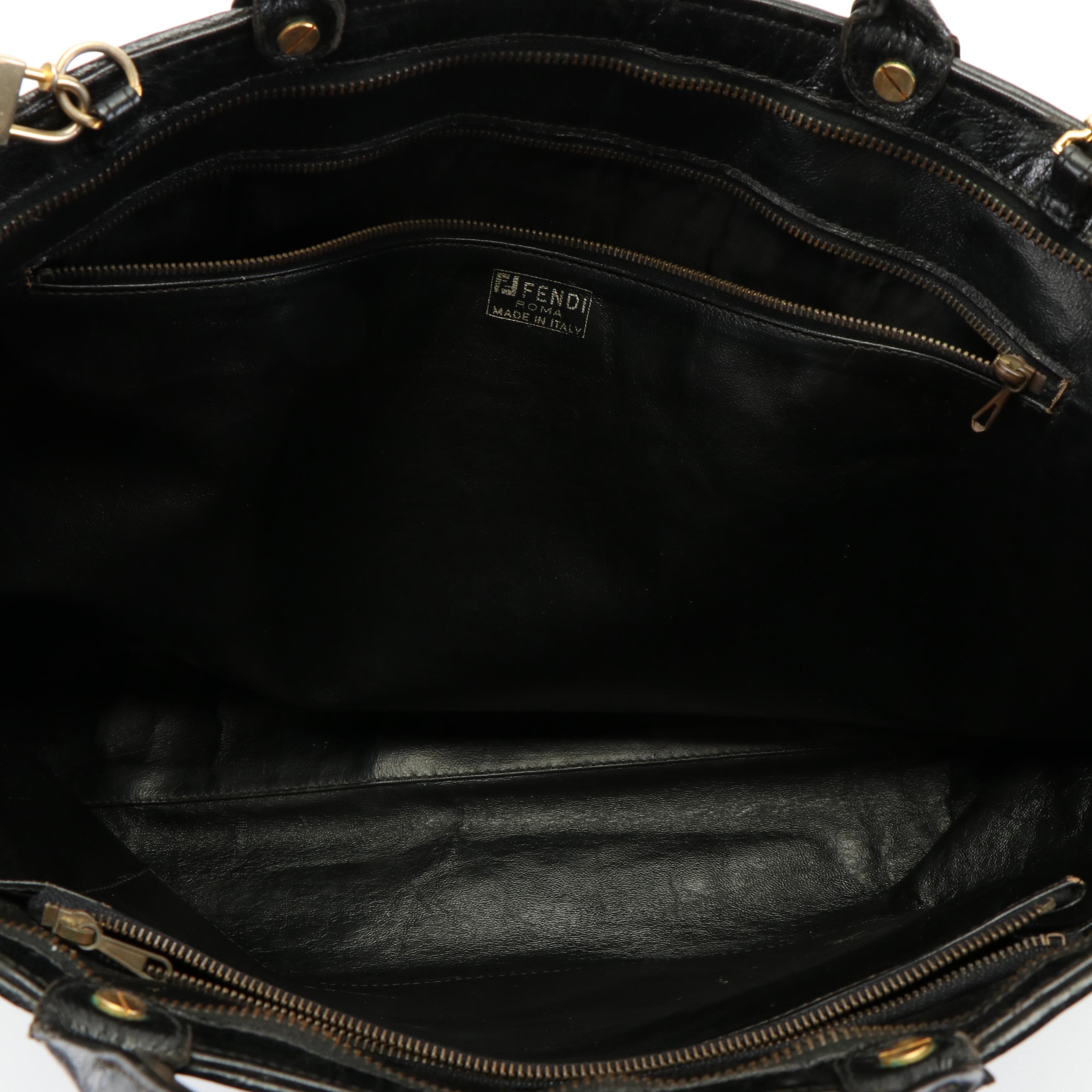 Fendi Woven Leather Tote Bag