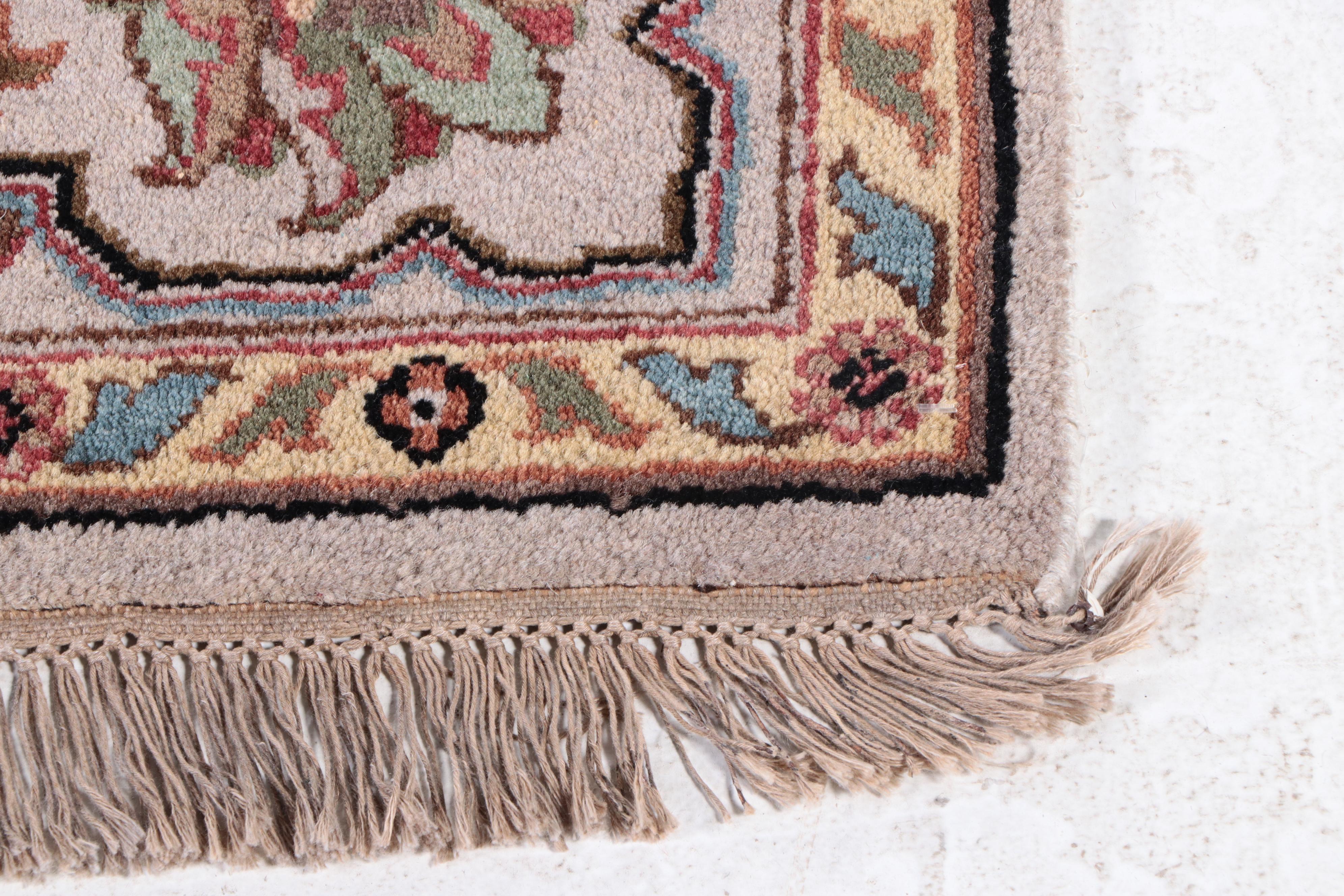 6'2 x 9'8 Hand-Knotted Indian Agra Area Rug