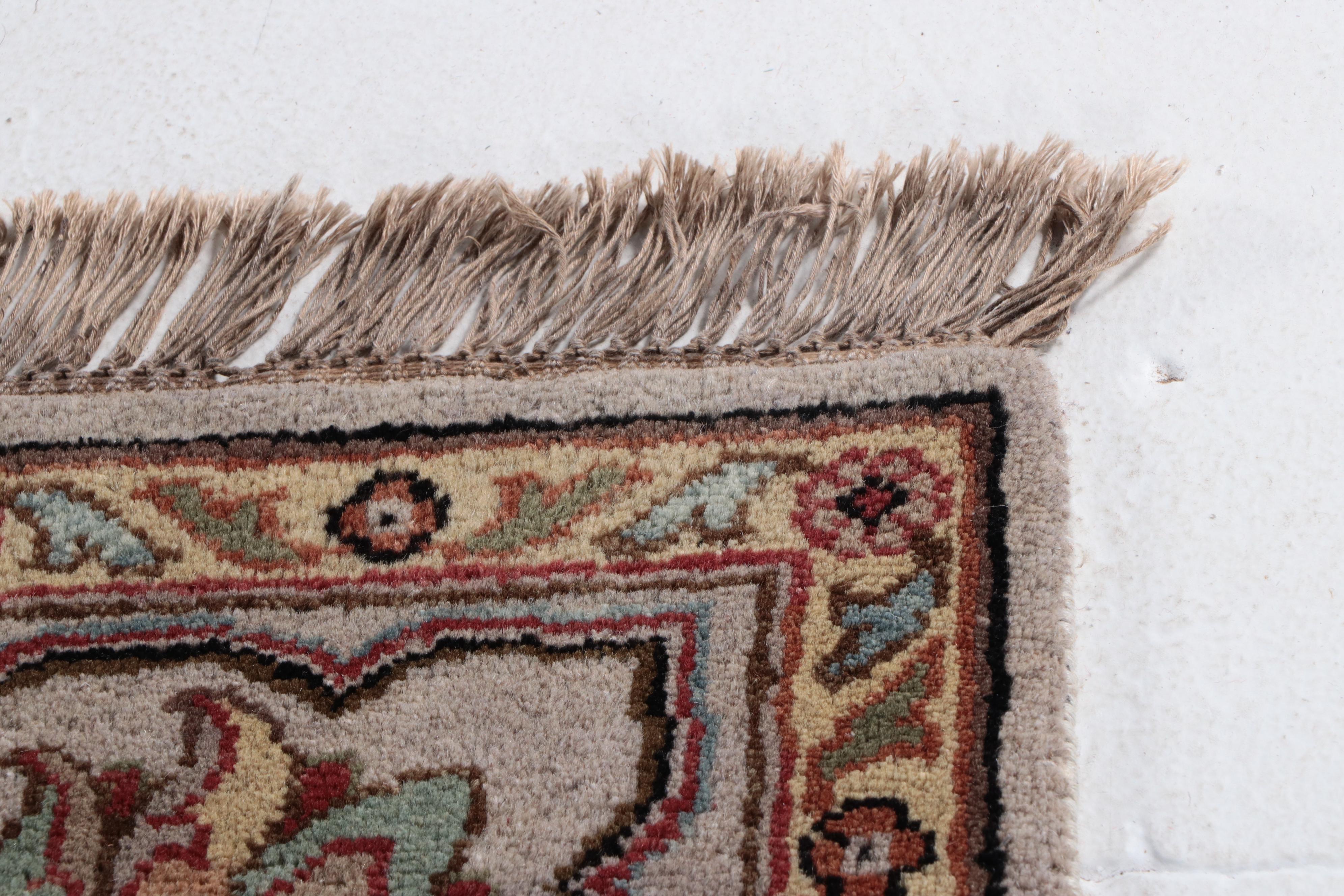 6'2 x 9'8 Hand-Knotted Indian Agra Area Rug