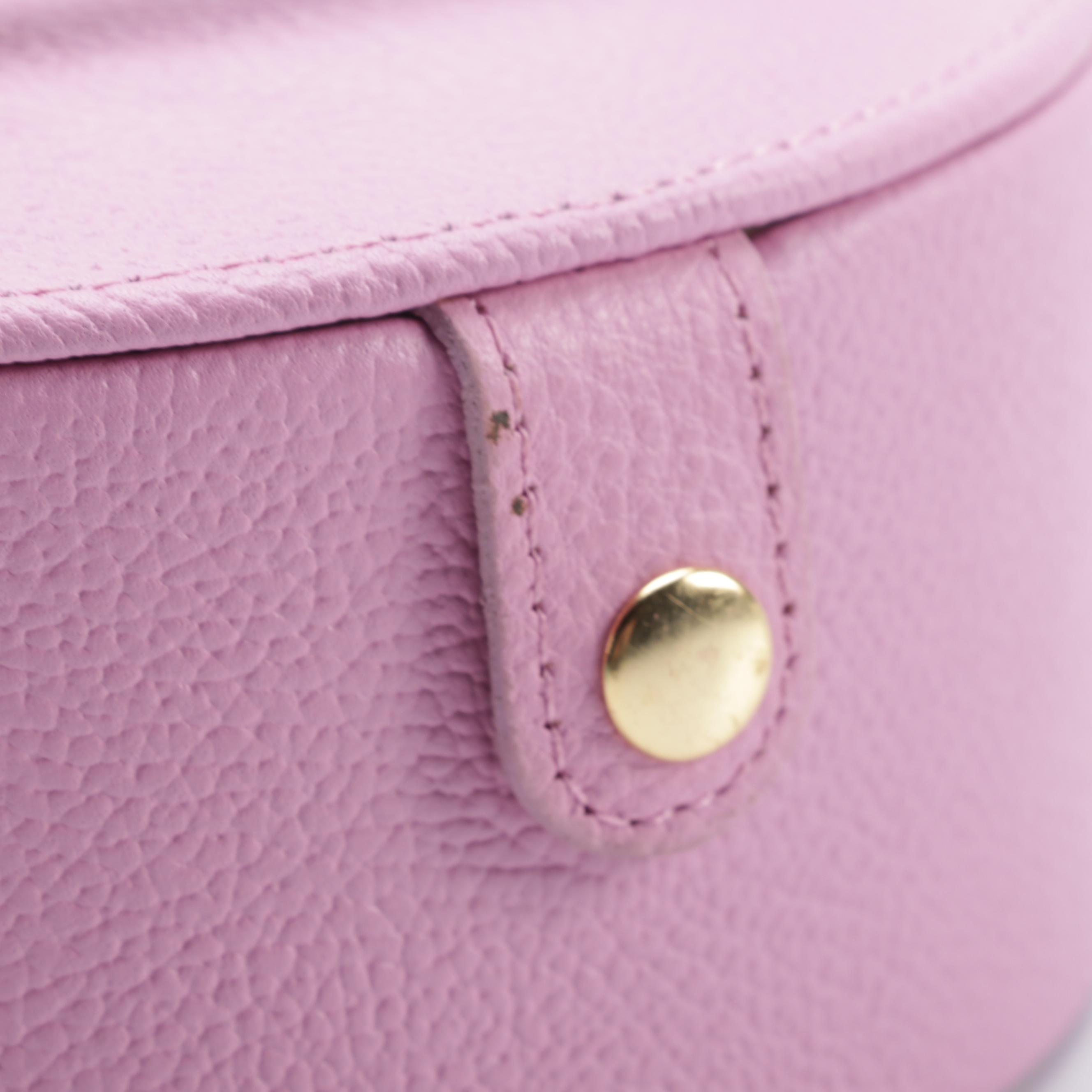 Rowallan Pink and Blue Leather Travel Jewelry Boxes