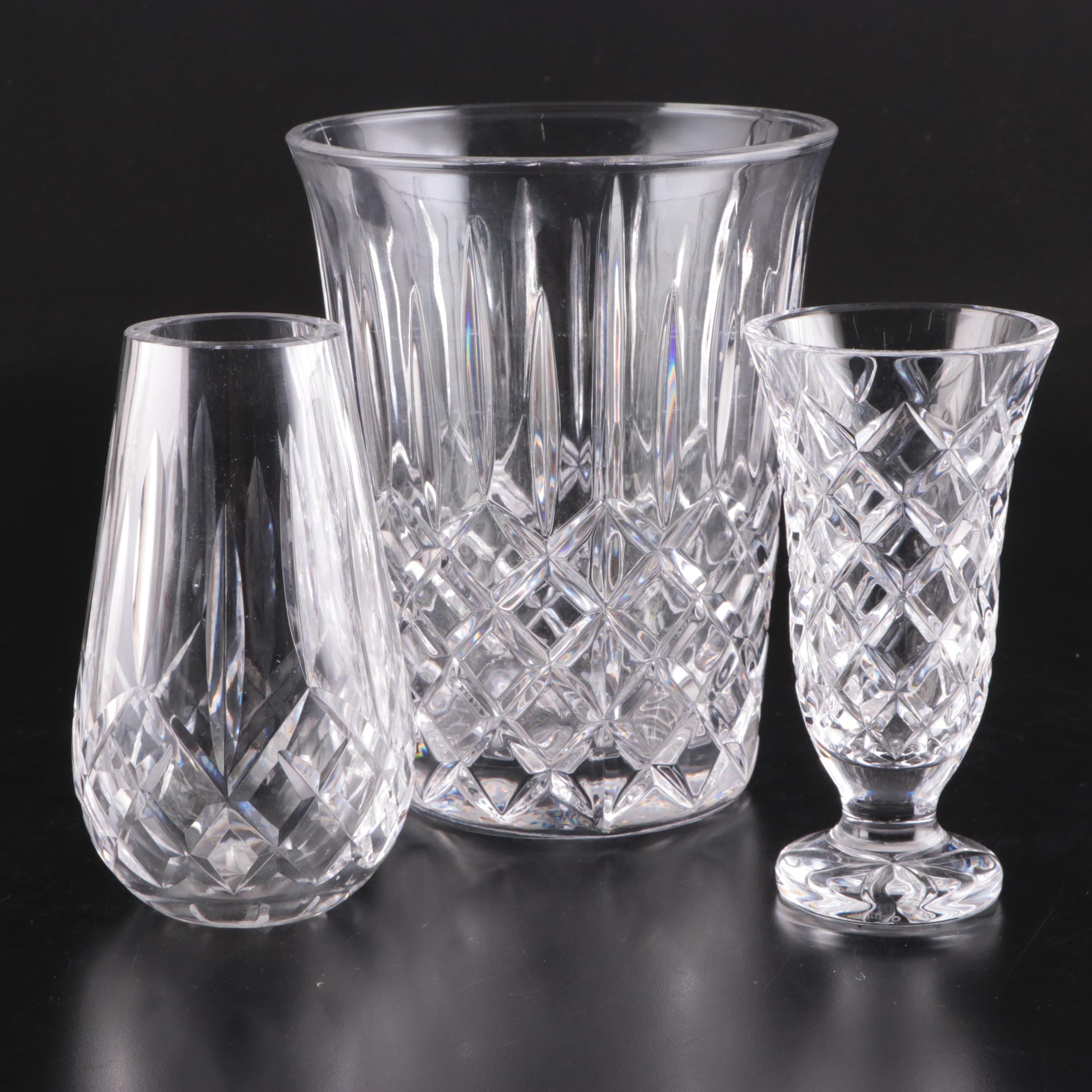 Waterford Crystal "Kinsale" Footed Vase with More Crystal Vases EBTH