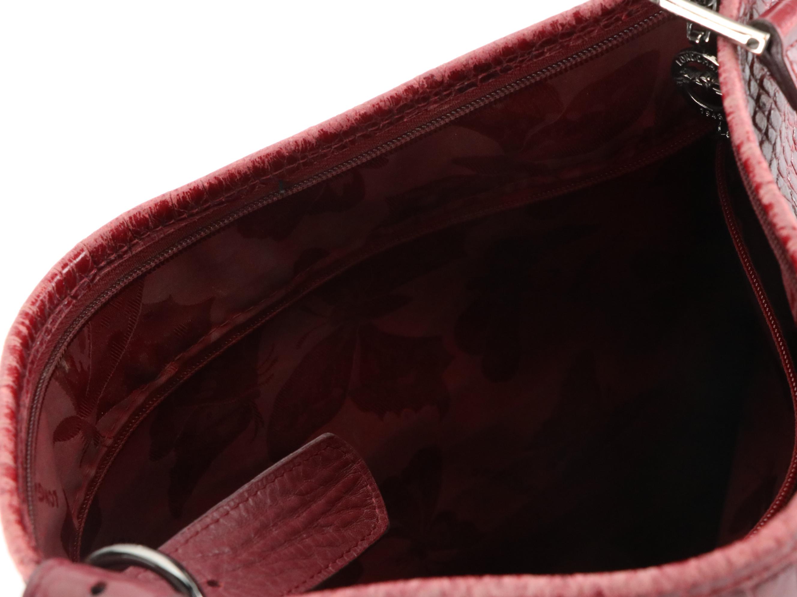 Longchamp Roseau Crossbody Bag in Croc Embossed Leather EBTH