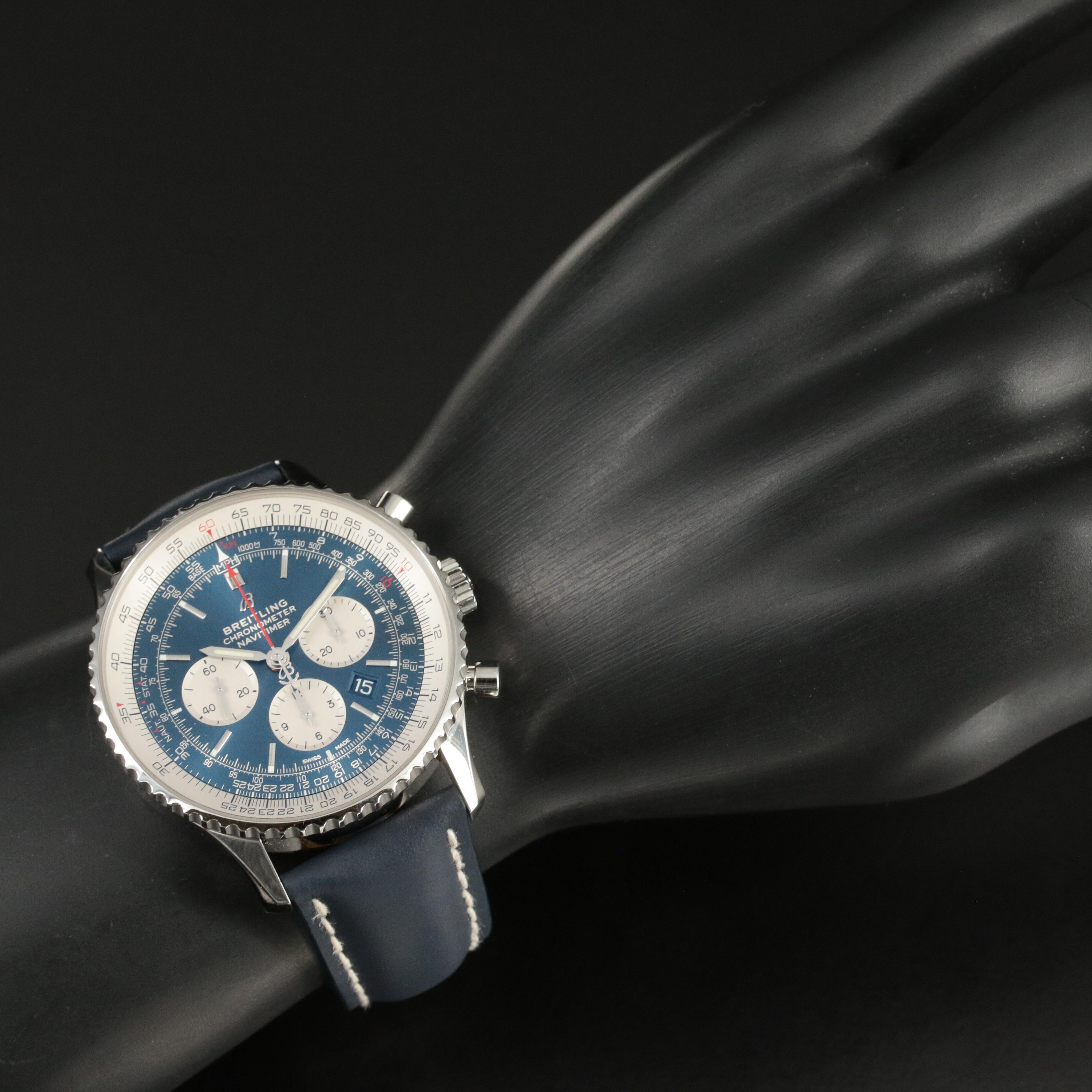 Breitling Navitimer Blue Dial Chronograph Watch