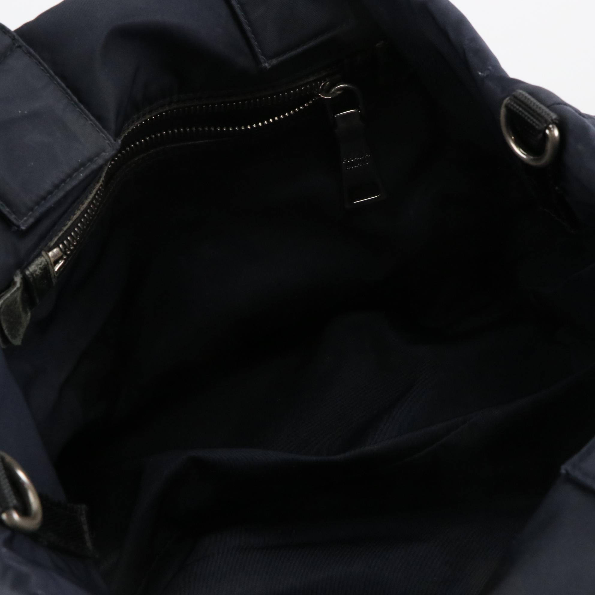 Prada Reversible Double Tote in Navy/Black Tessuto