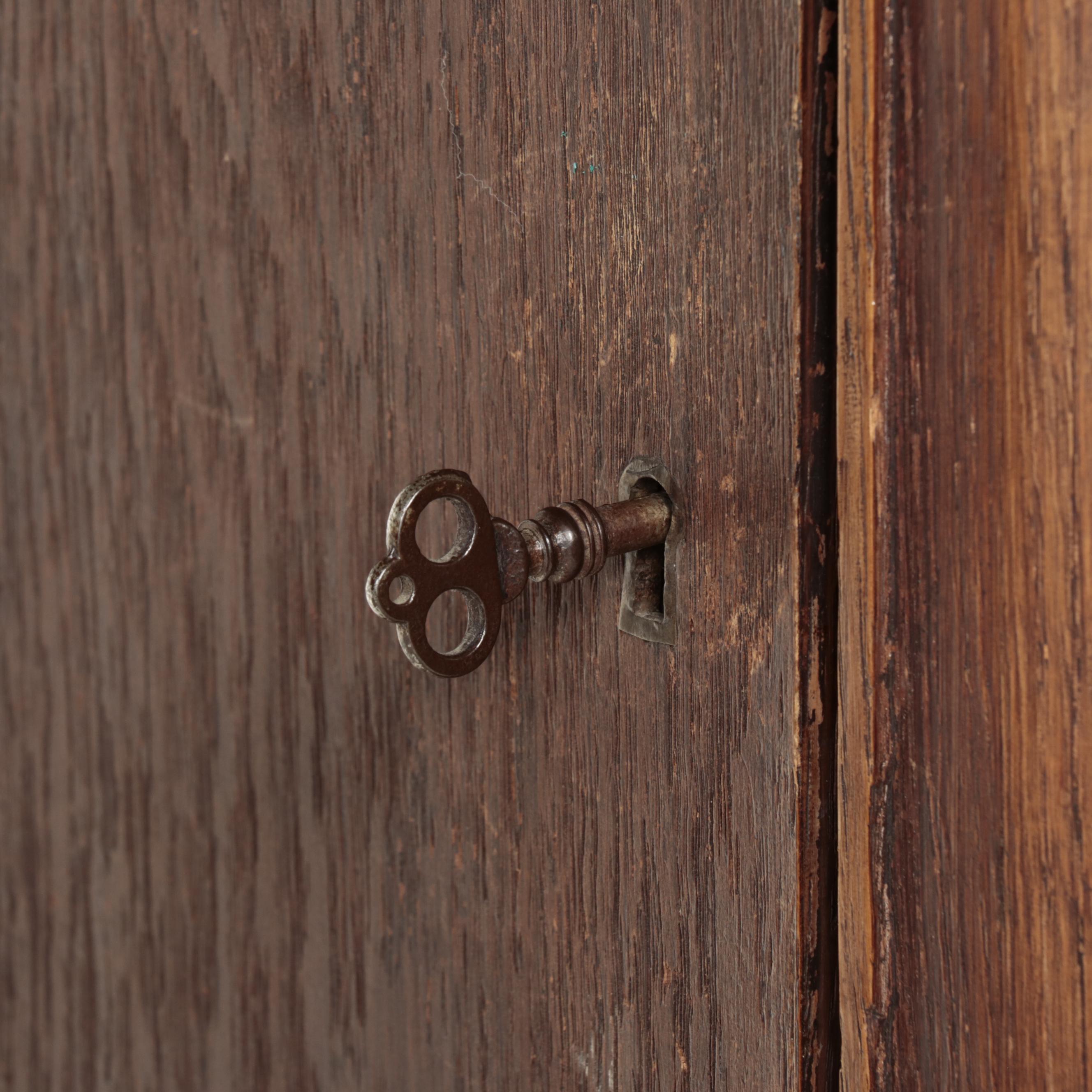 German Hand-Carved Oak Grandfather Clock, Early to Mid-20th Century