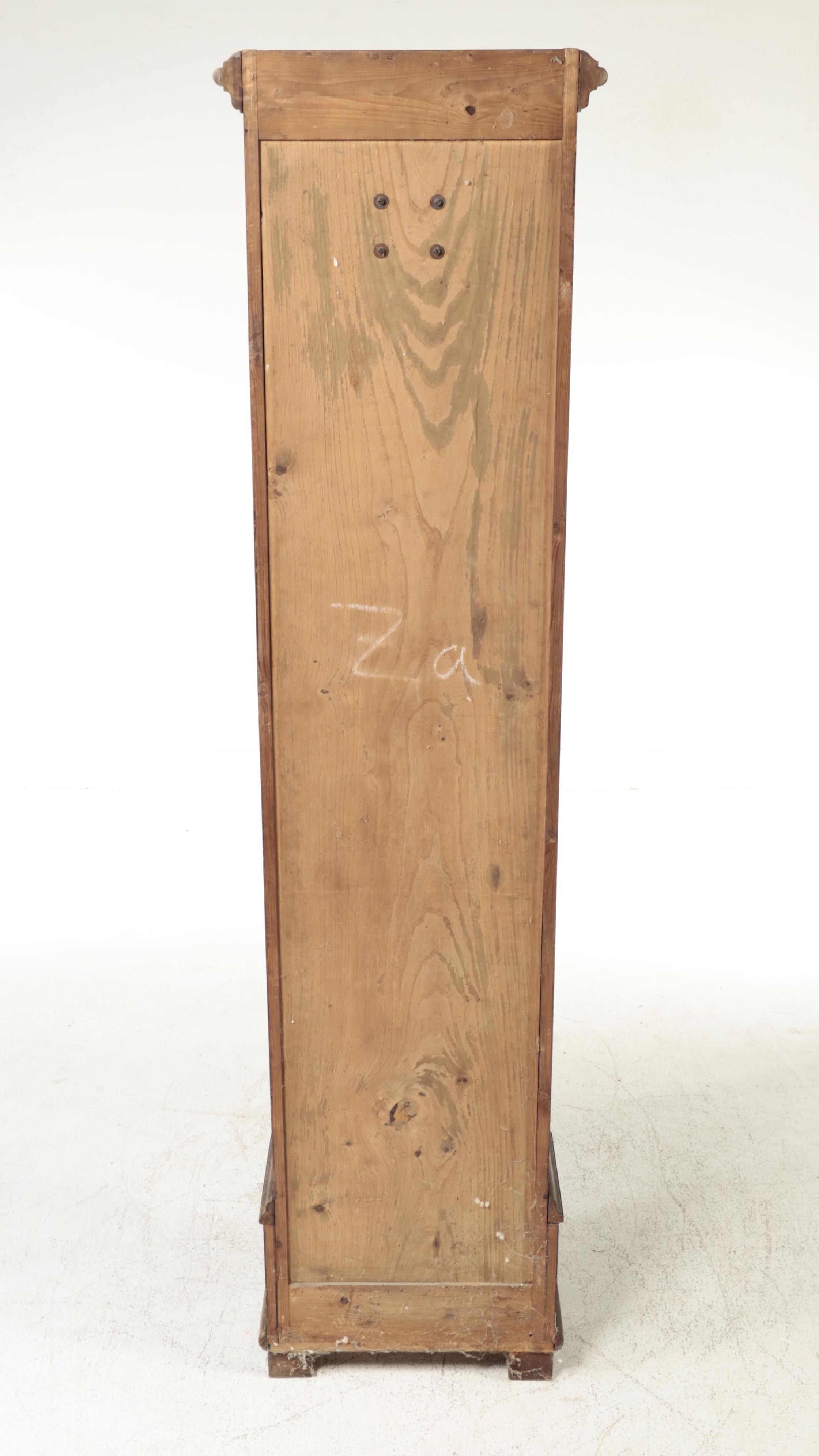 German Hand-Carved Oak Grandfather Clock, Early to Mid-20th Century