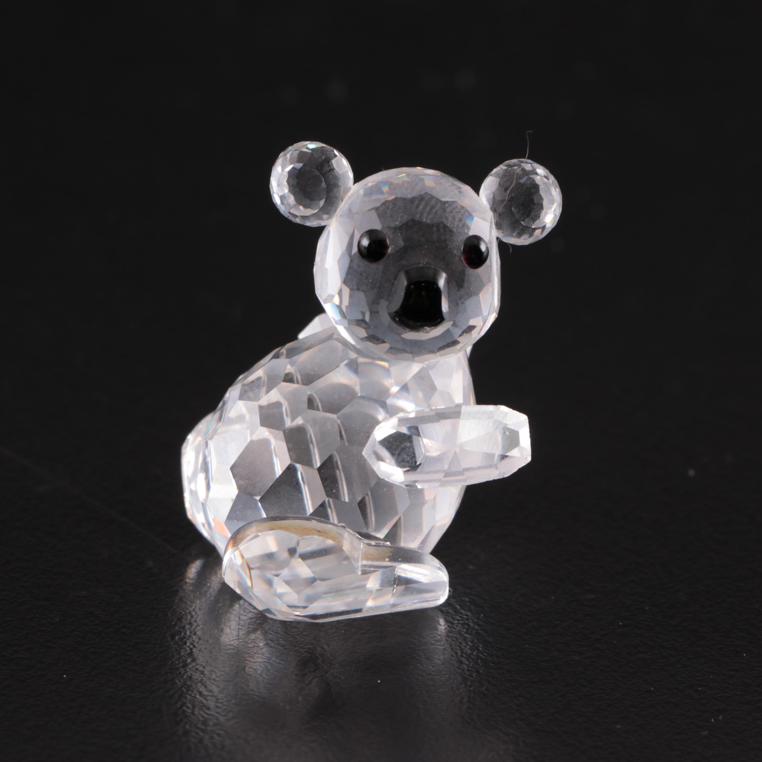 Swarovski Crystal Kangaroo, Kiwi and Koala Bear Figurines, Late 20th Century