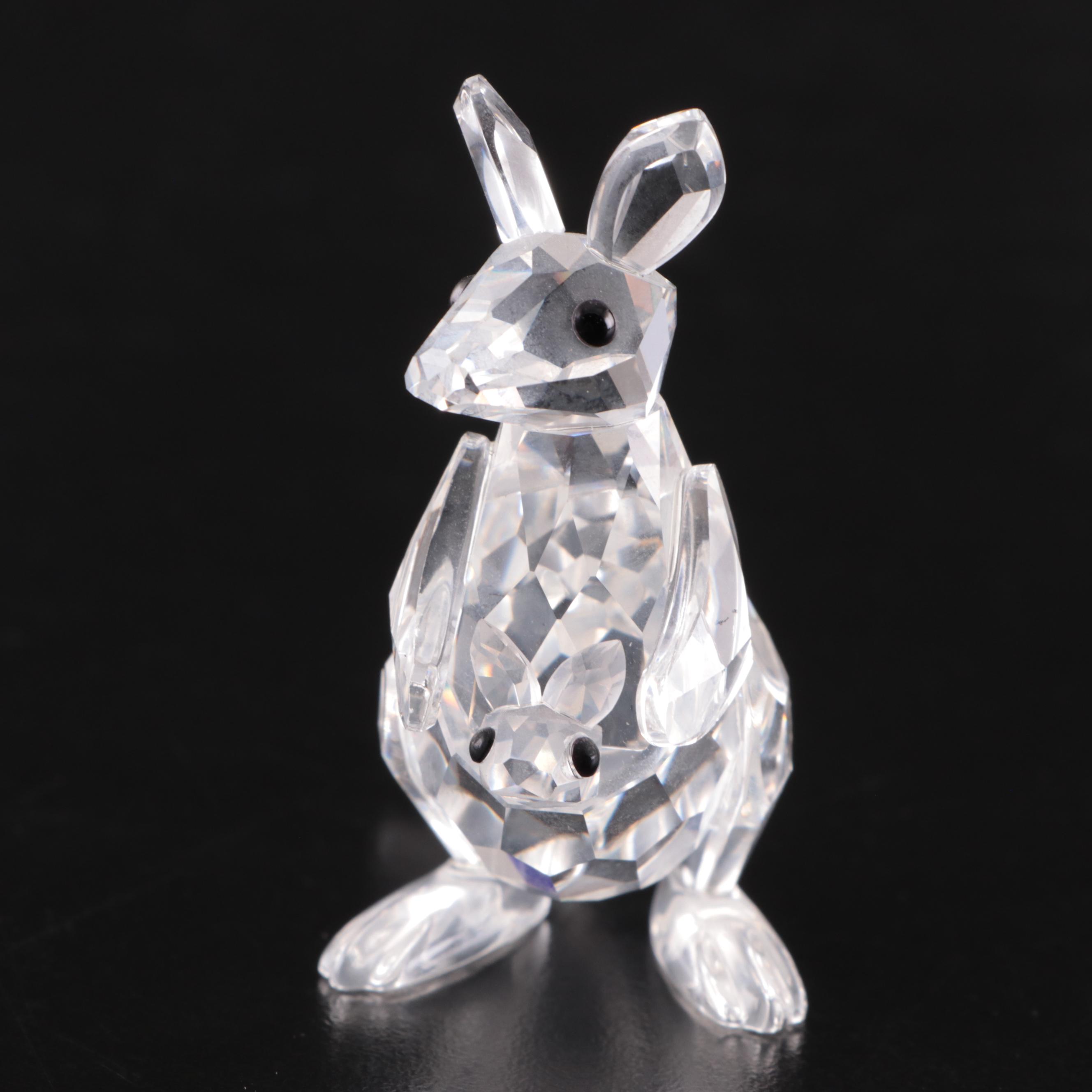 Swarovski Crystal Kangaroo, Kiwi and Koala Bear Figurines, Late 20th Century