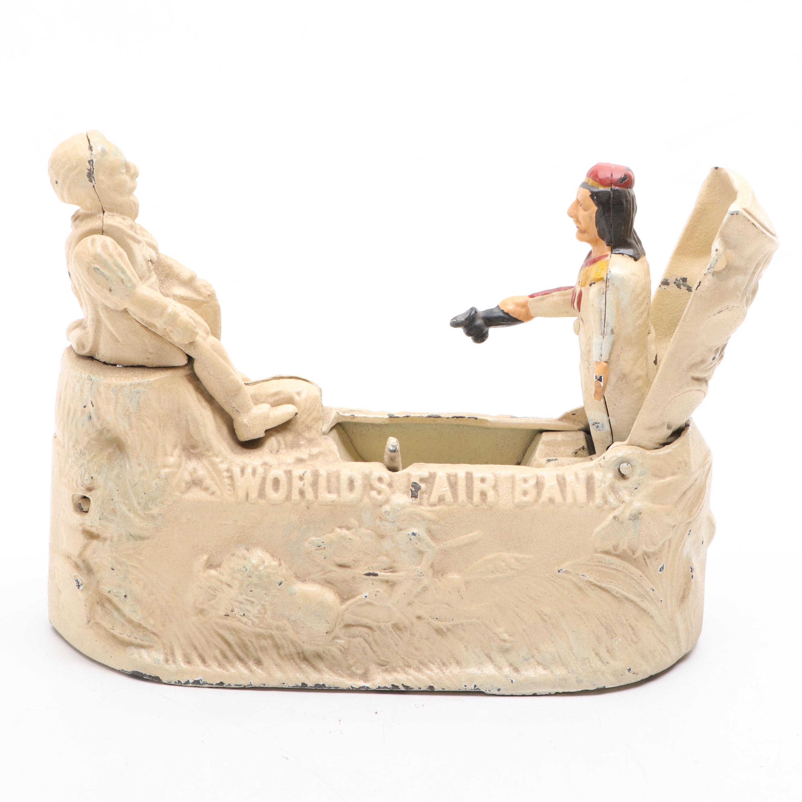 Book of Knowledge "Uncle Remus" and "Columbus" Banks with Toy Fire Engine