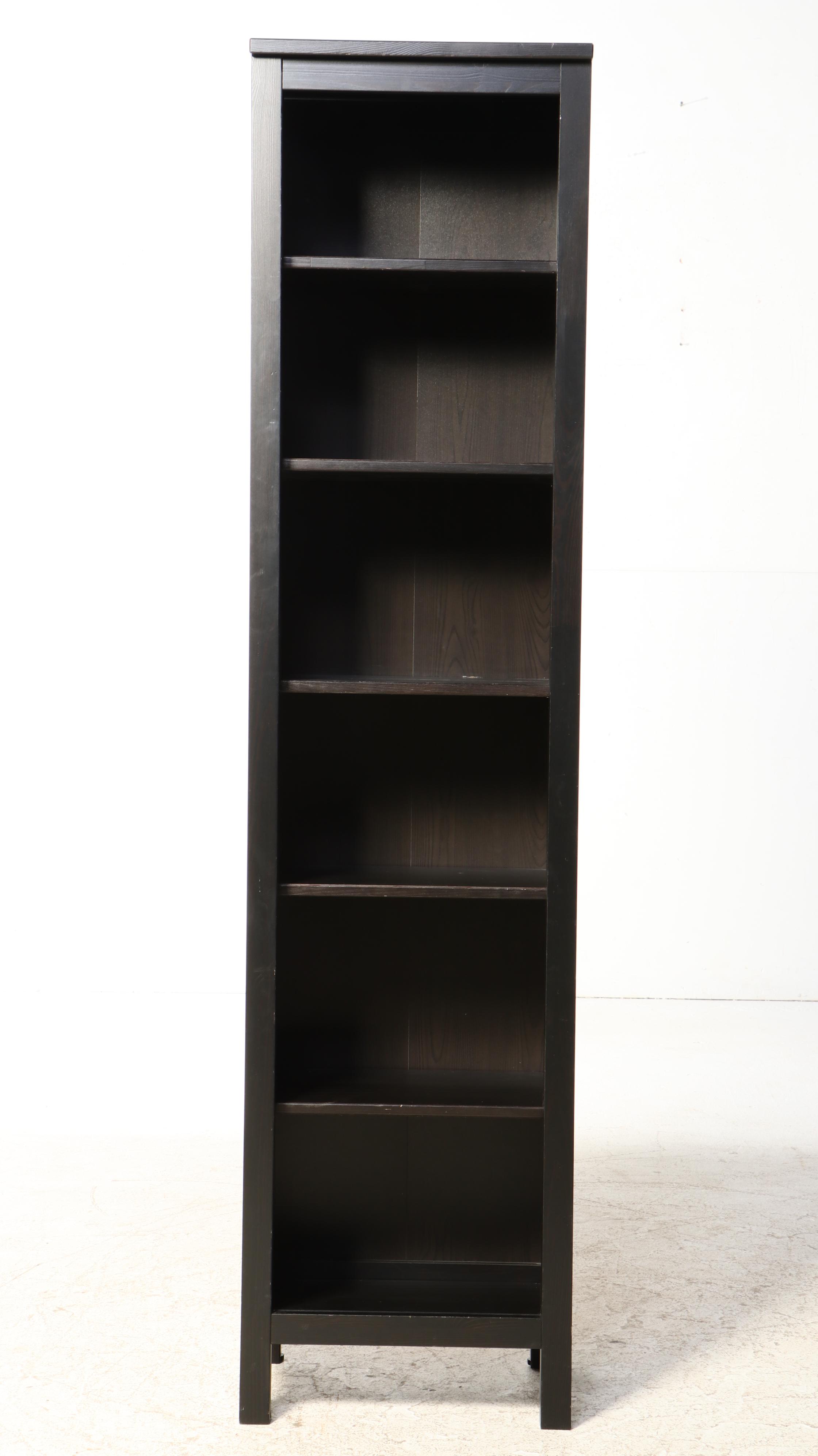 IKEA Black Painted Pine Bookcase