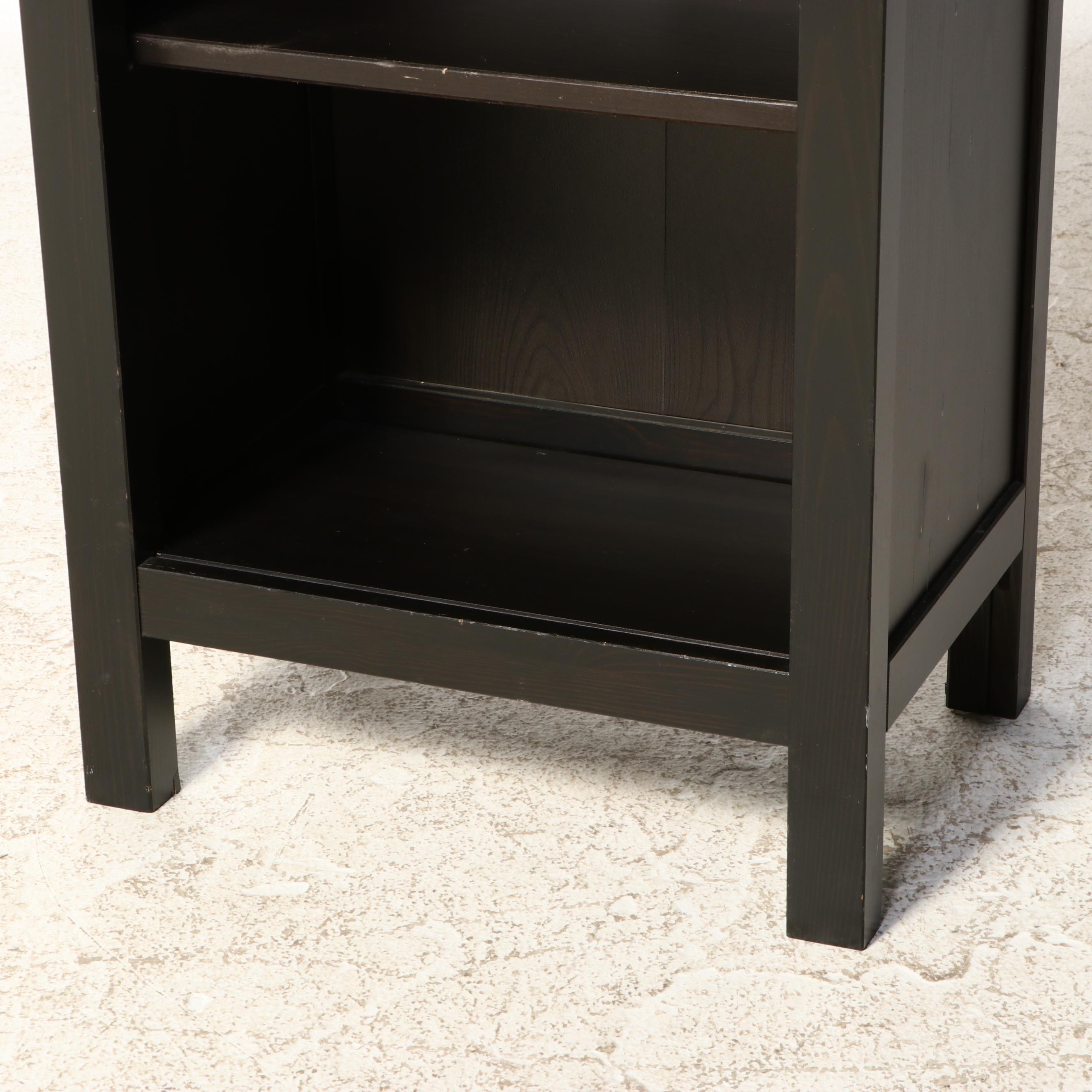 IKEA Black Painted Pine Bookcase