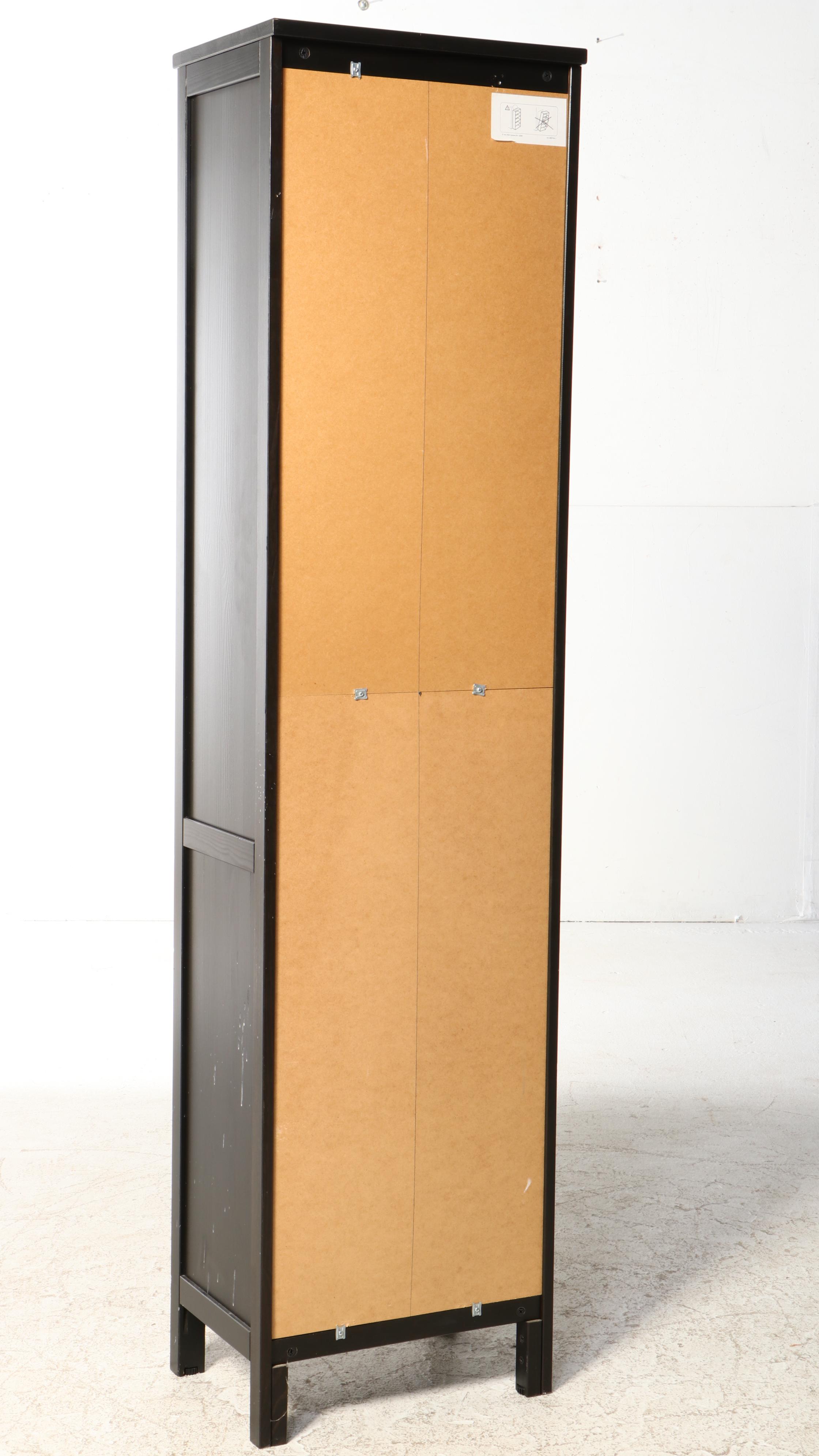 IKEA Black Painted Pine Bookcase